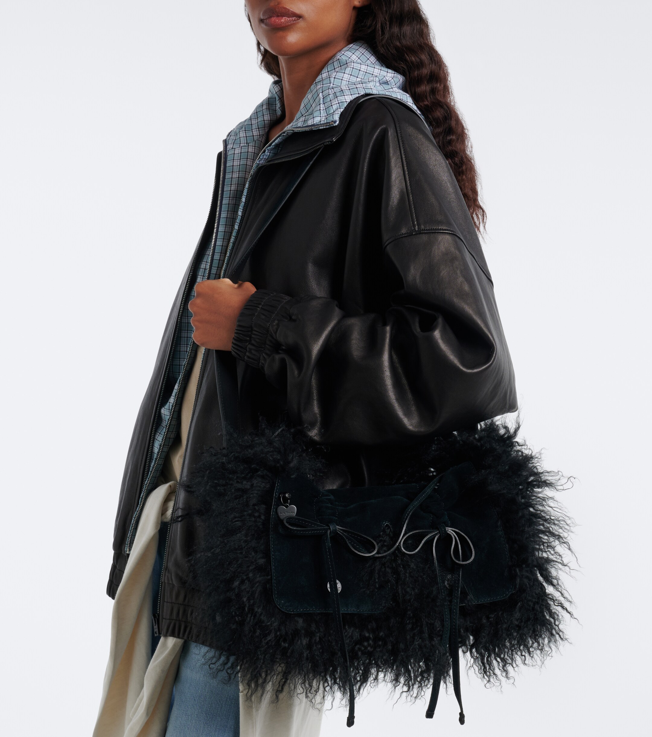 Acne Studios Acne Studios Multipocket suede shoulder bag