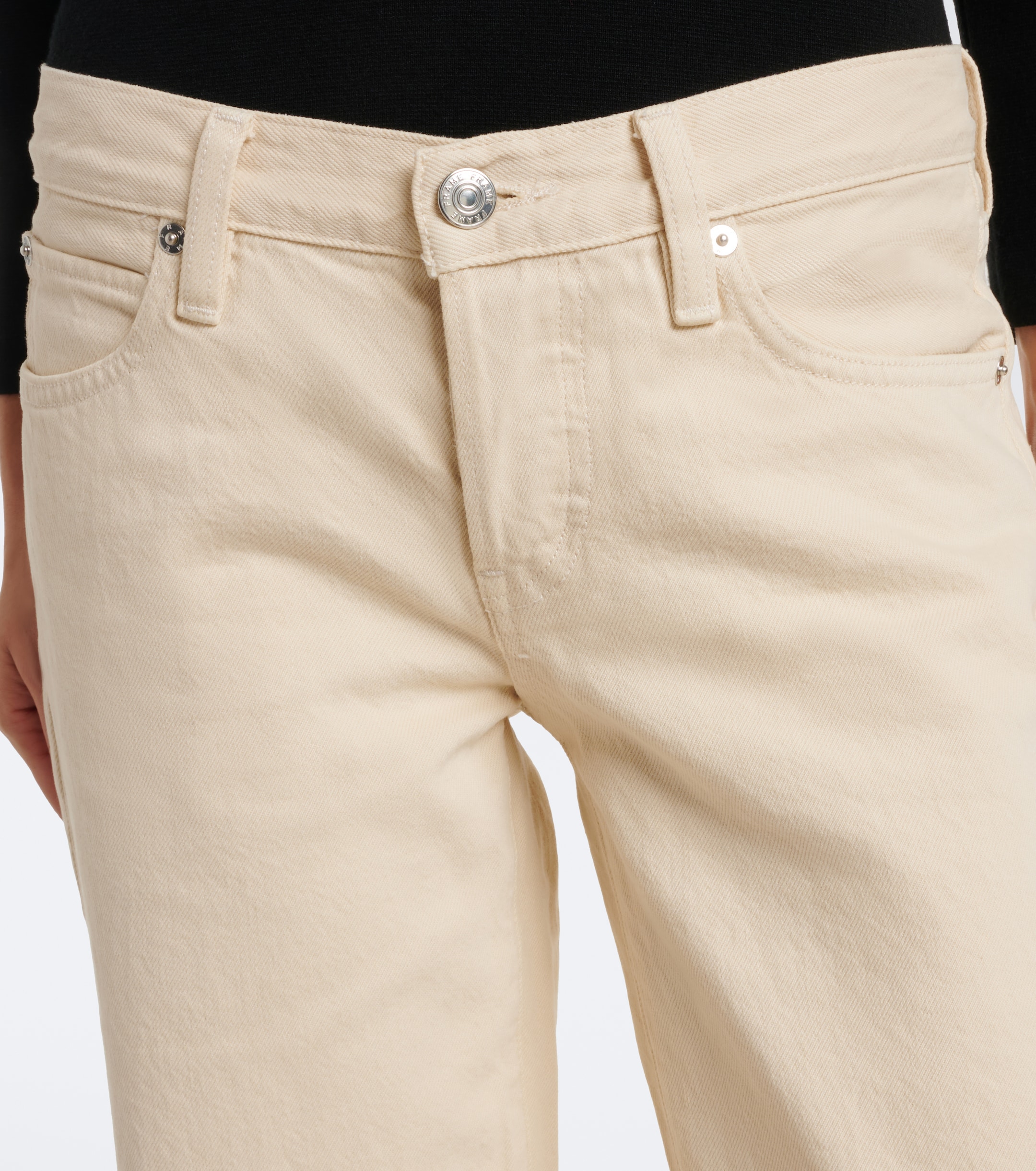 FRAME Frame Gray wide-leg jeans