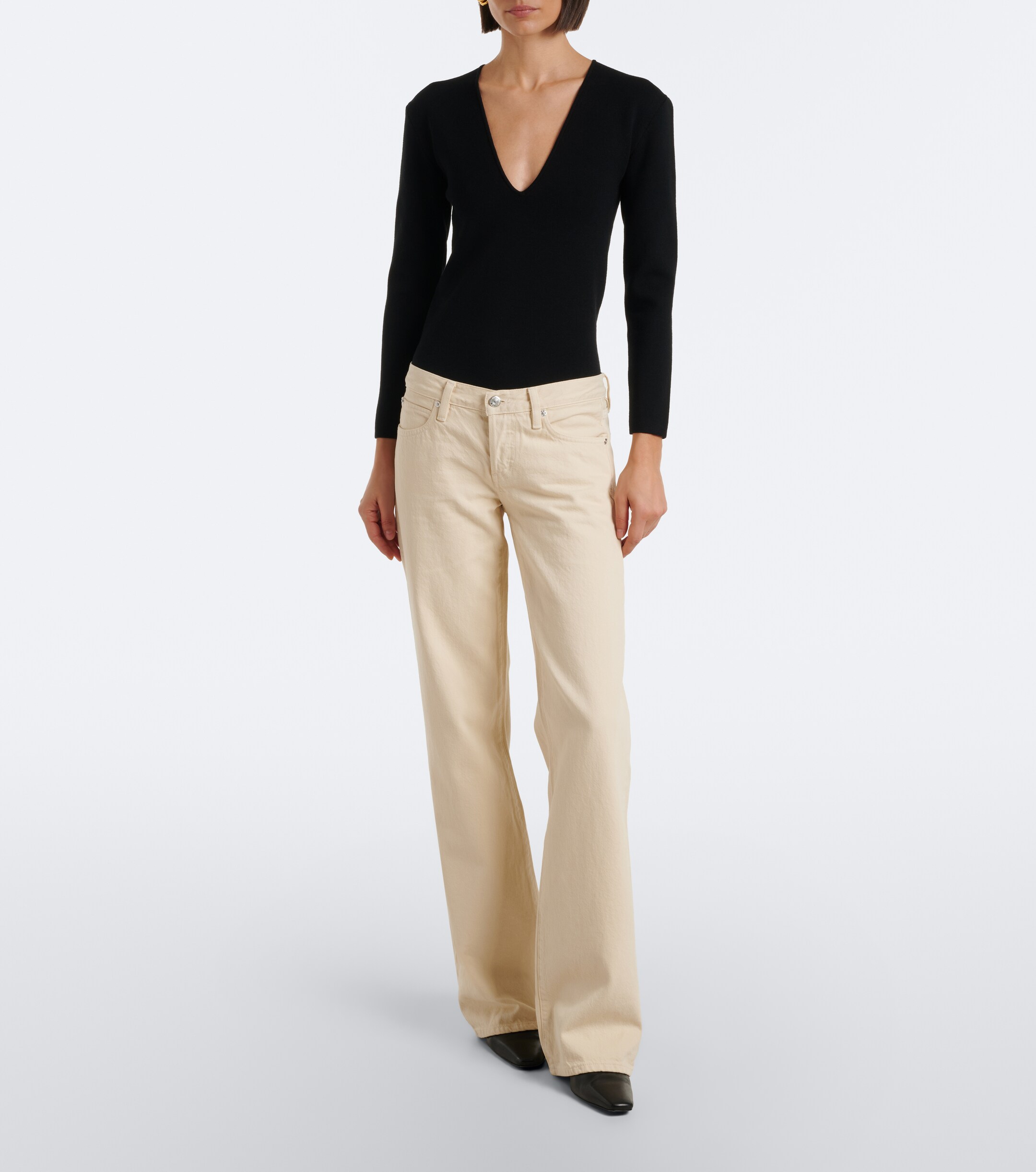 FRAME Frame Gray wide-leg jeans