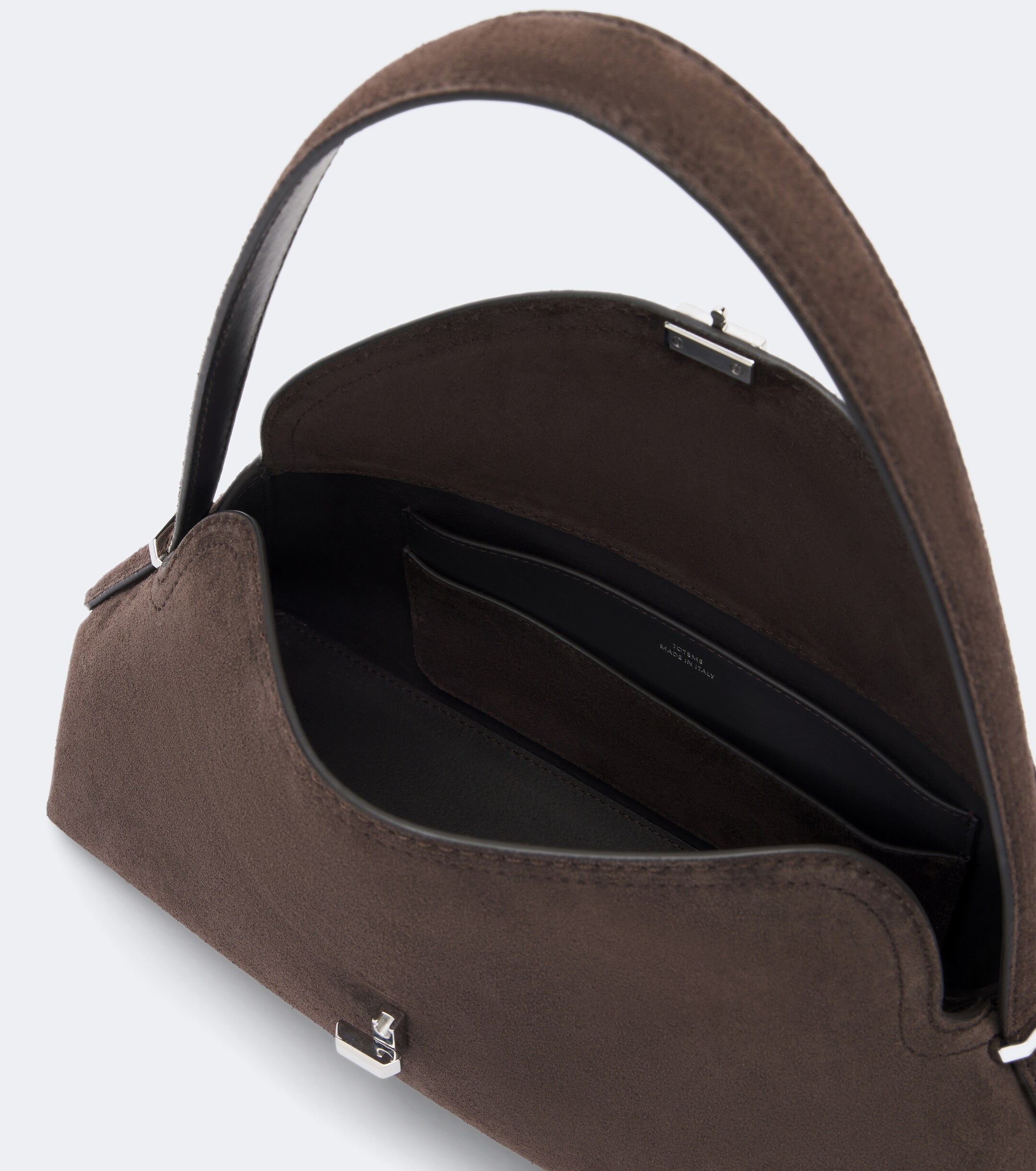 TOTEME Toteme T-Lock Medium suede shoulder bag