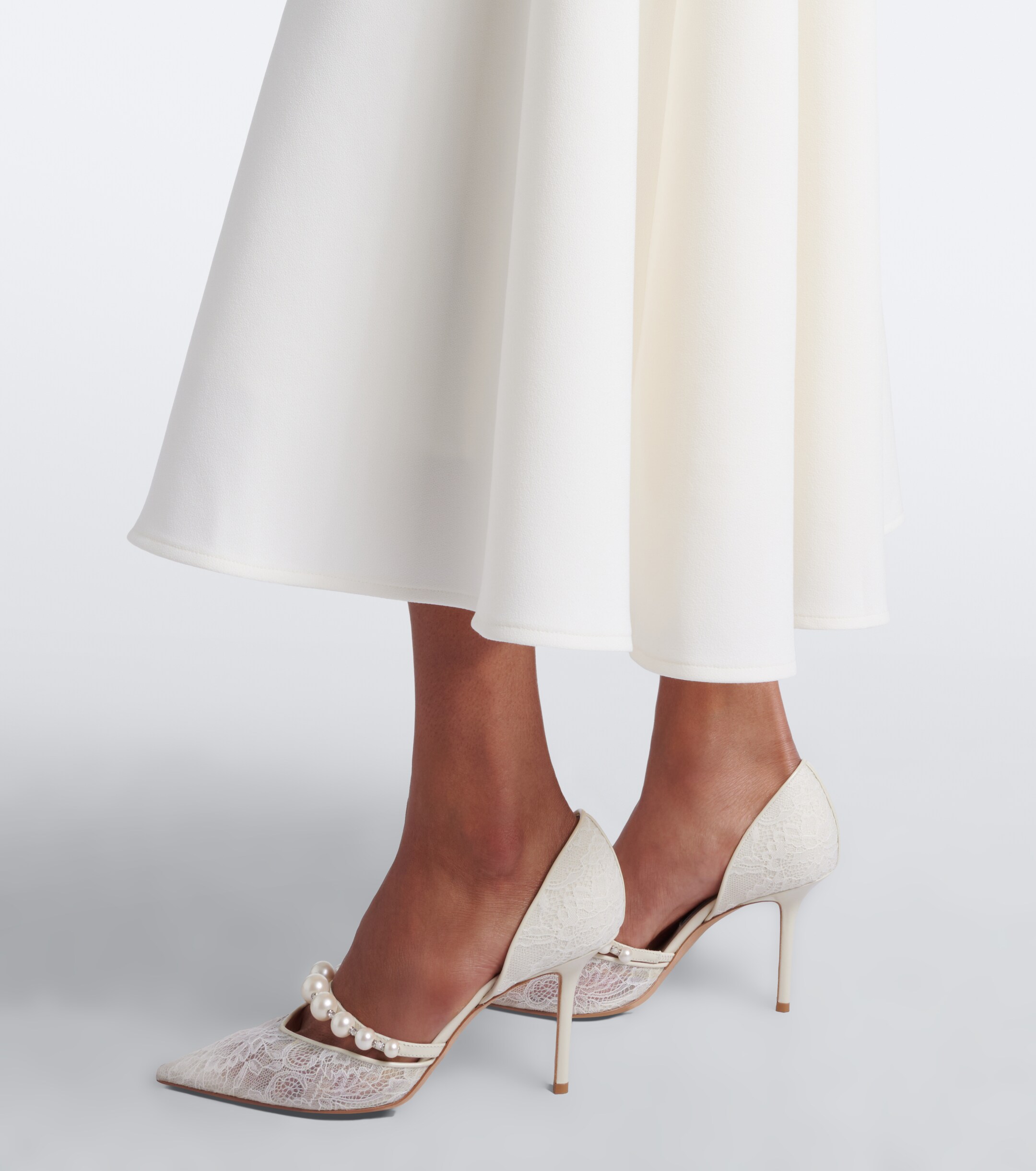 Safiyaa Safiyaa Bridal Melinda belted crêpe midi dress