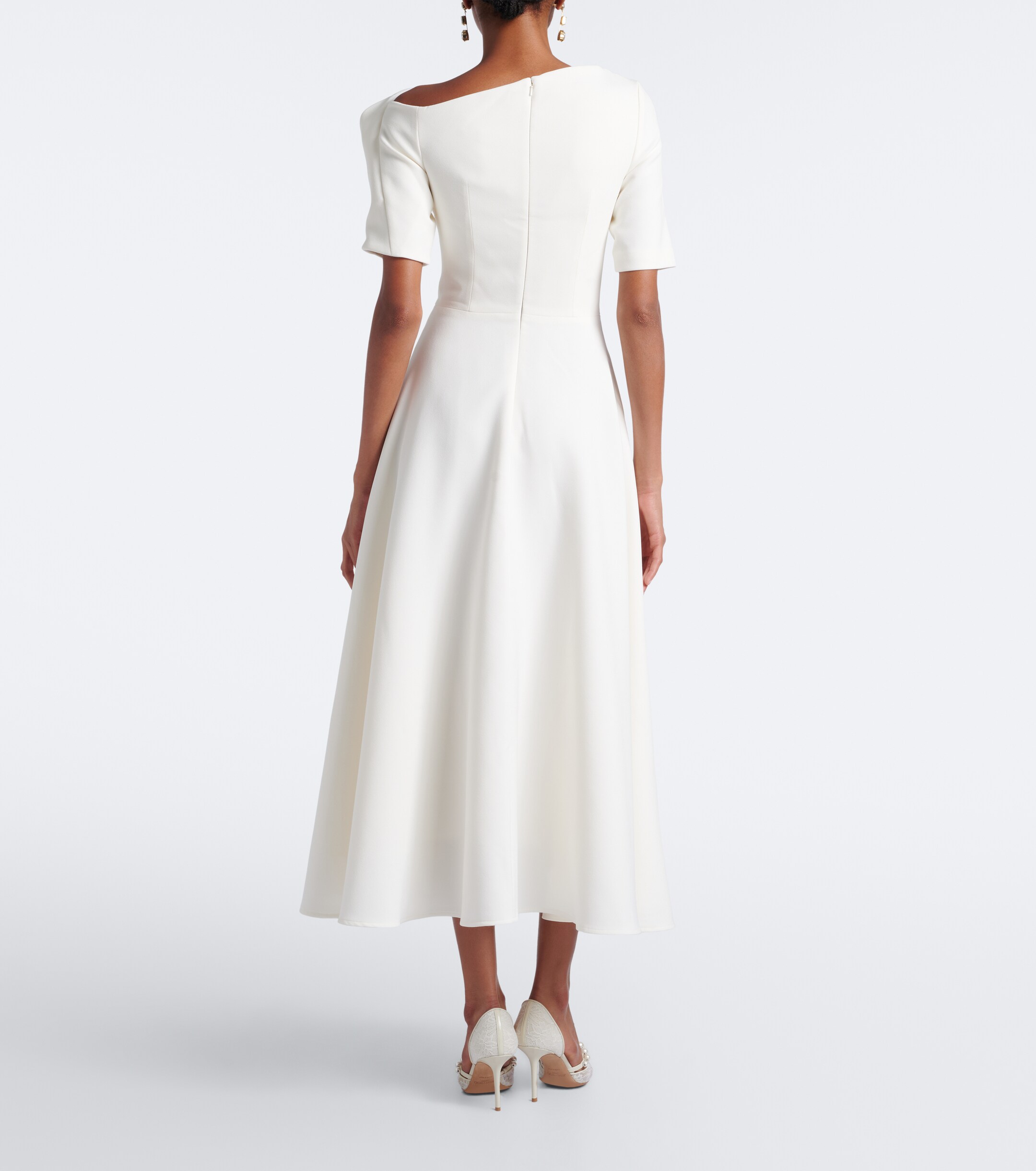 Safiyaa Safiyaa Bridal Melinda belted crêpe midi dress