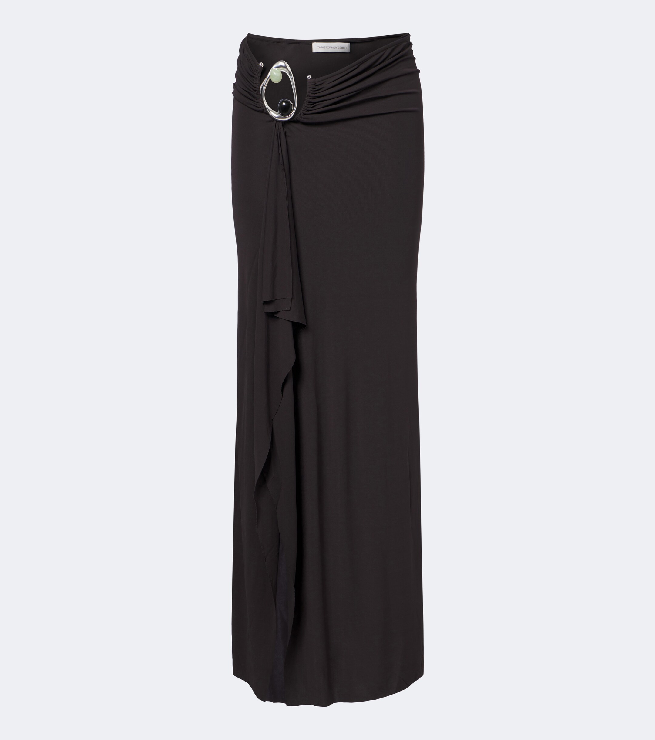 Christopher Esber Christopher Esber Orica Crystal gathered jersey maxi skirt