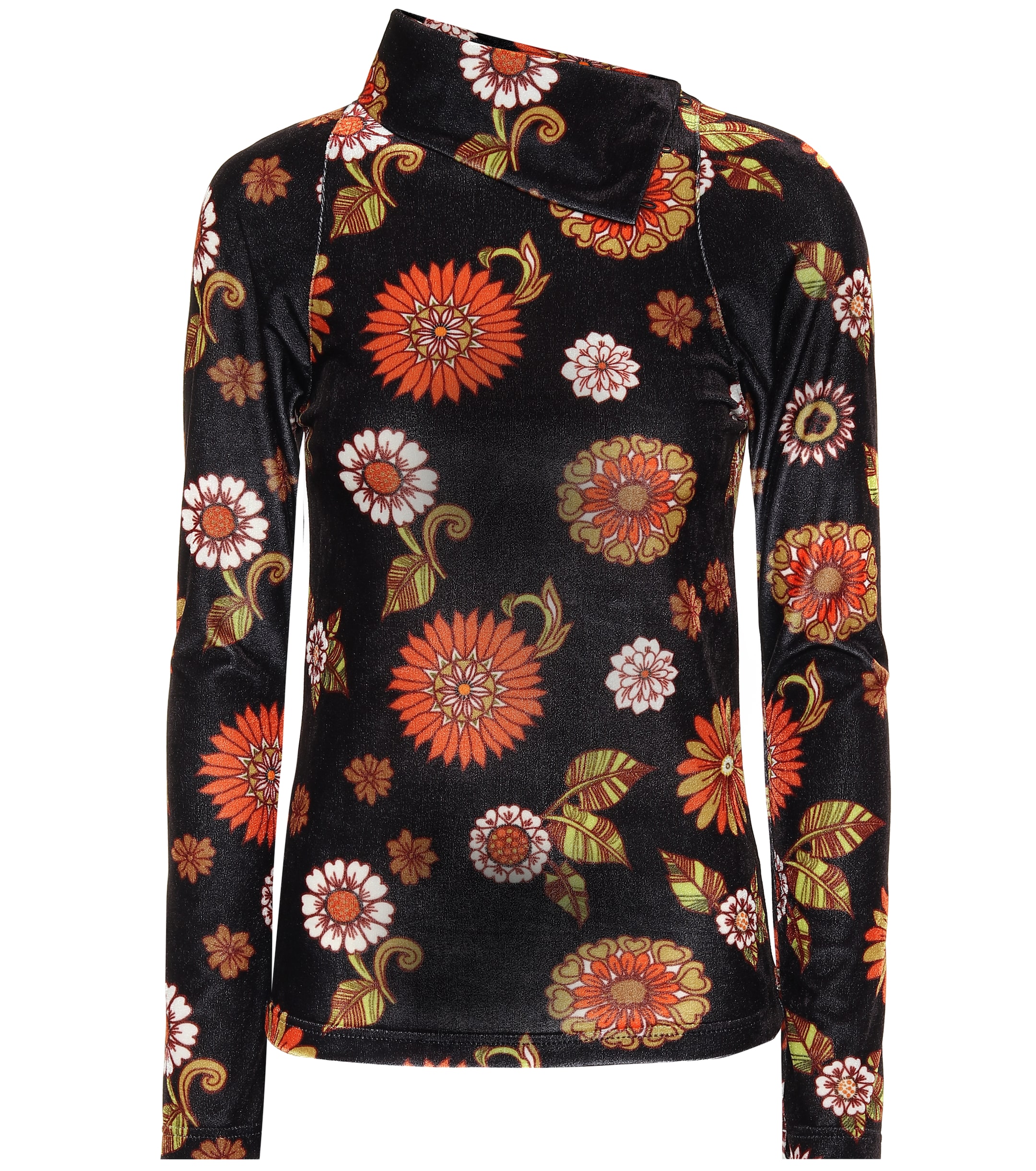 Dodo Bar Or Floral velour turtleneck top