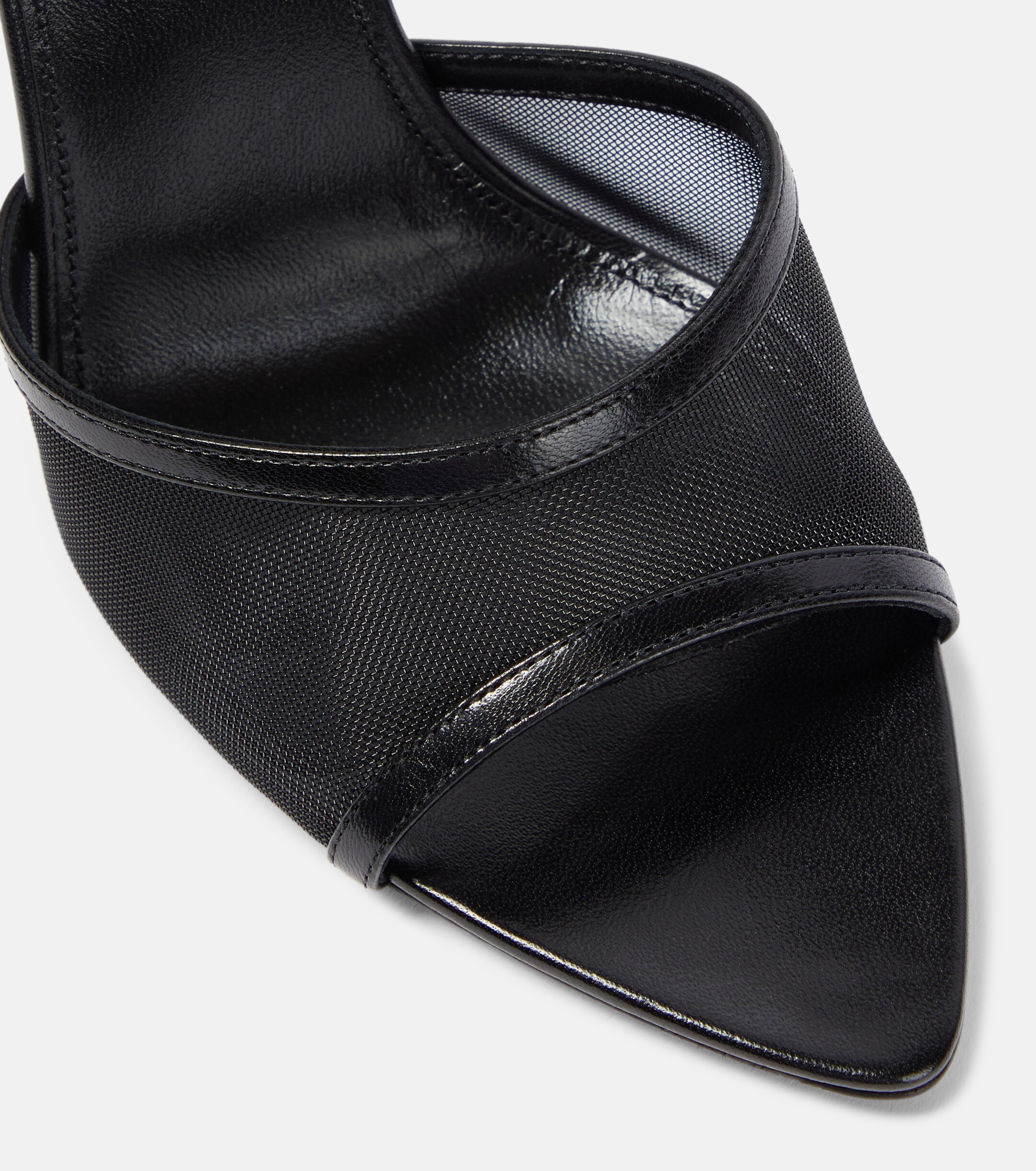 Saint Laurent Missy 110 leather-trimmed mesh sandals