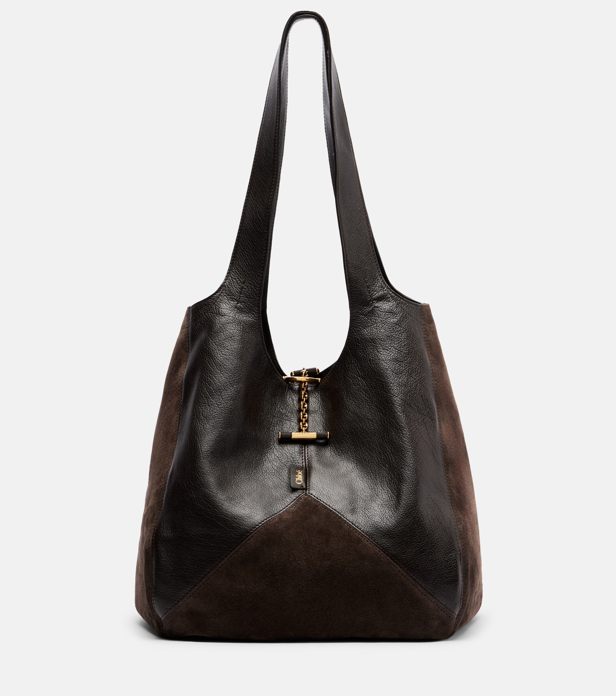 Chloé Chloé Balloon Medium leather and suede shopper