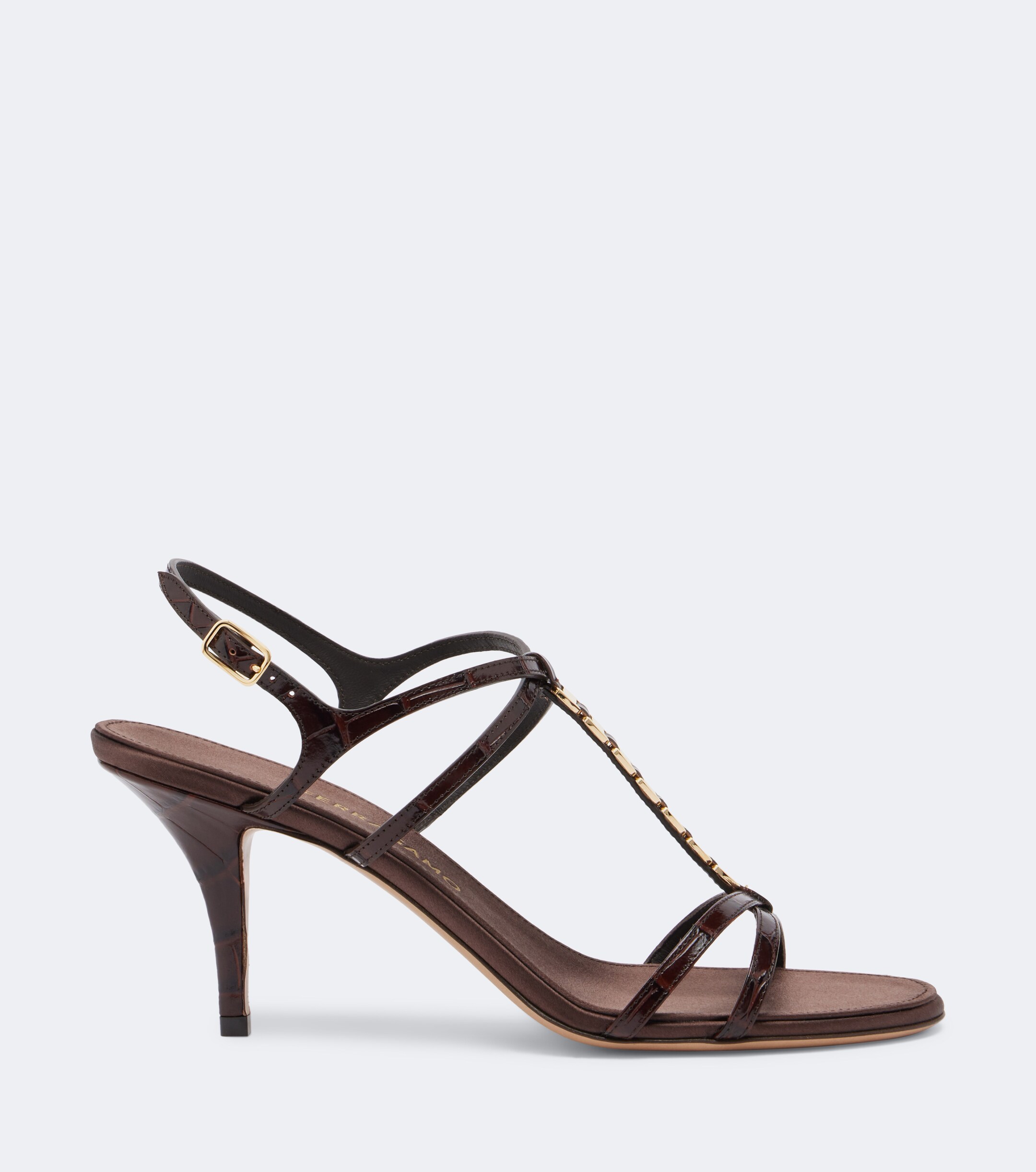 Ferragamo Ferragamo Tiane croc-effect embellished leather sandals