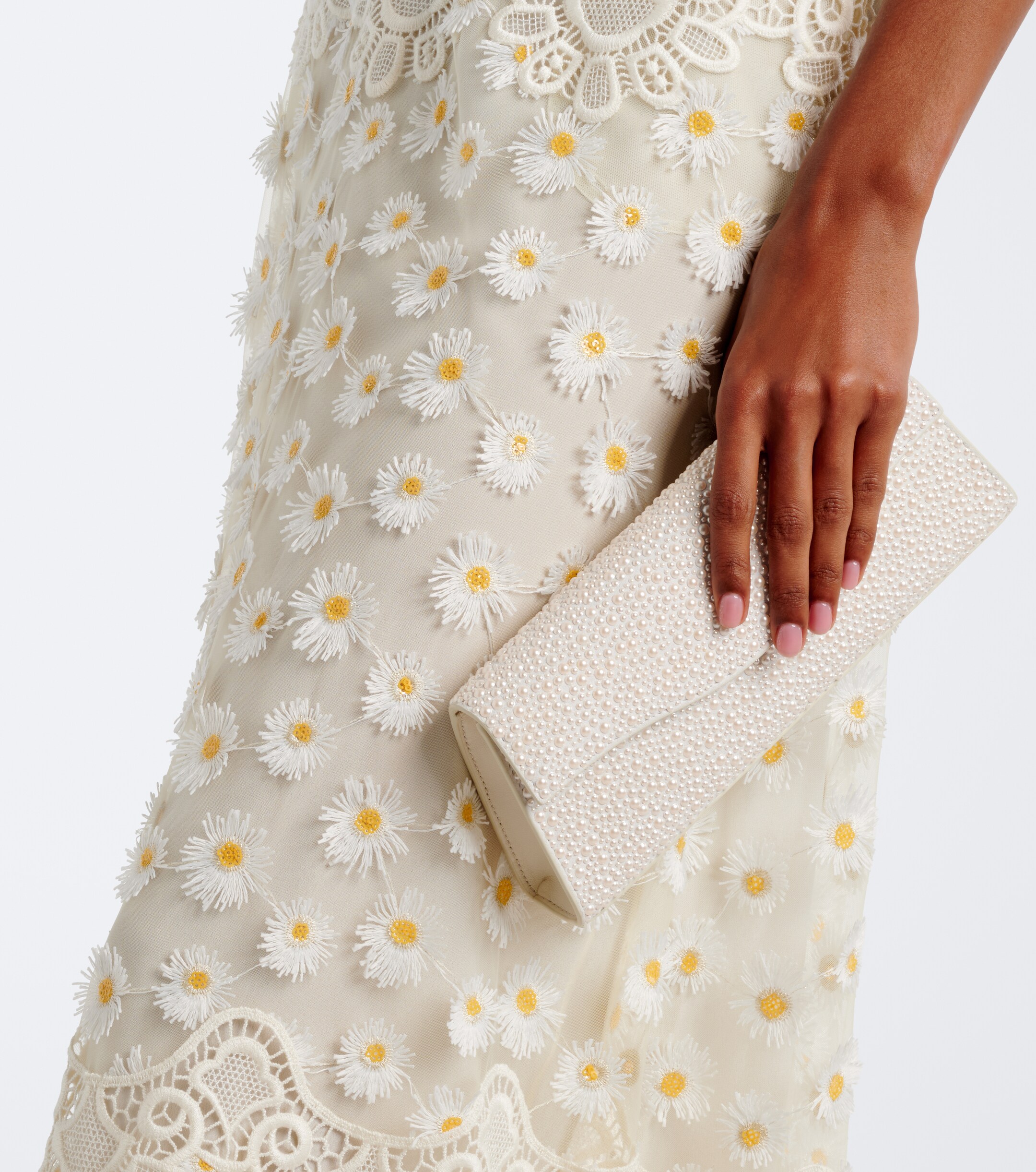 Elie Saab The Midnight embellished suede clutch