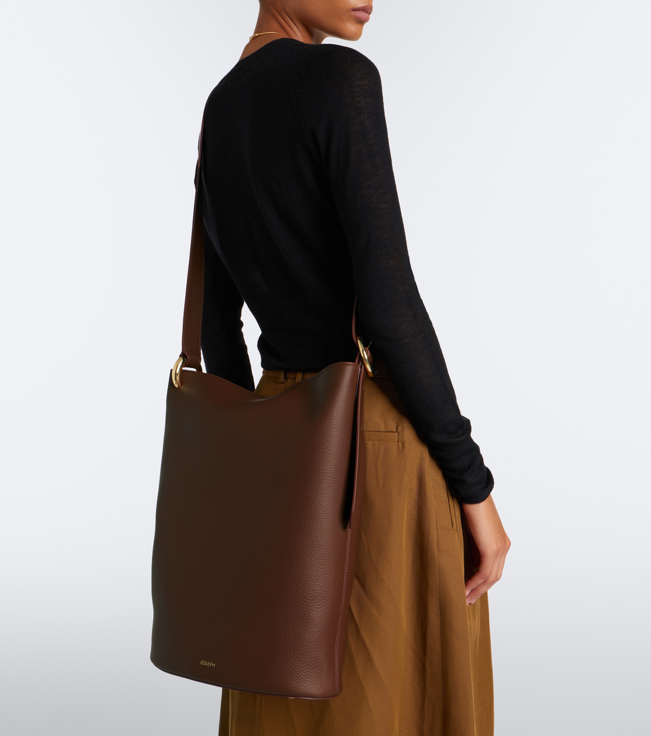 JOSEPH Bucket Large leather shoulder bag