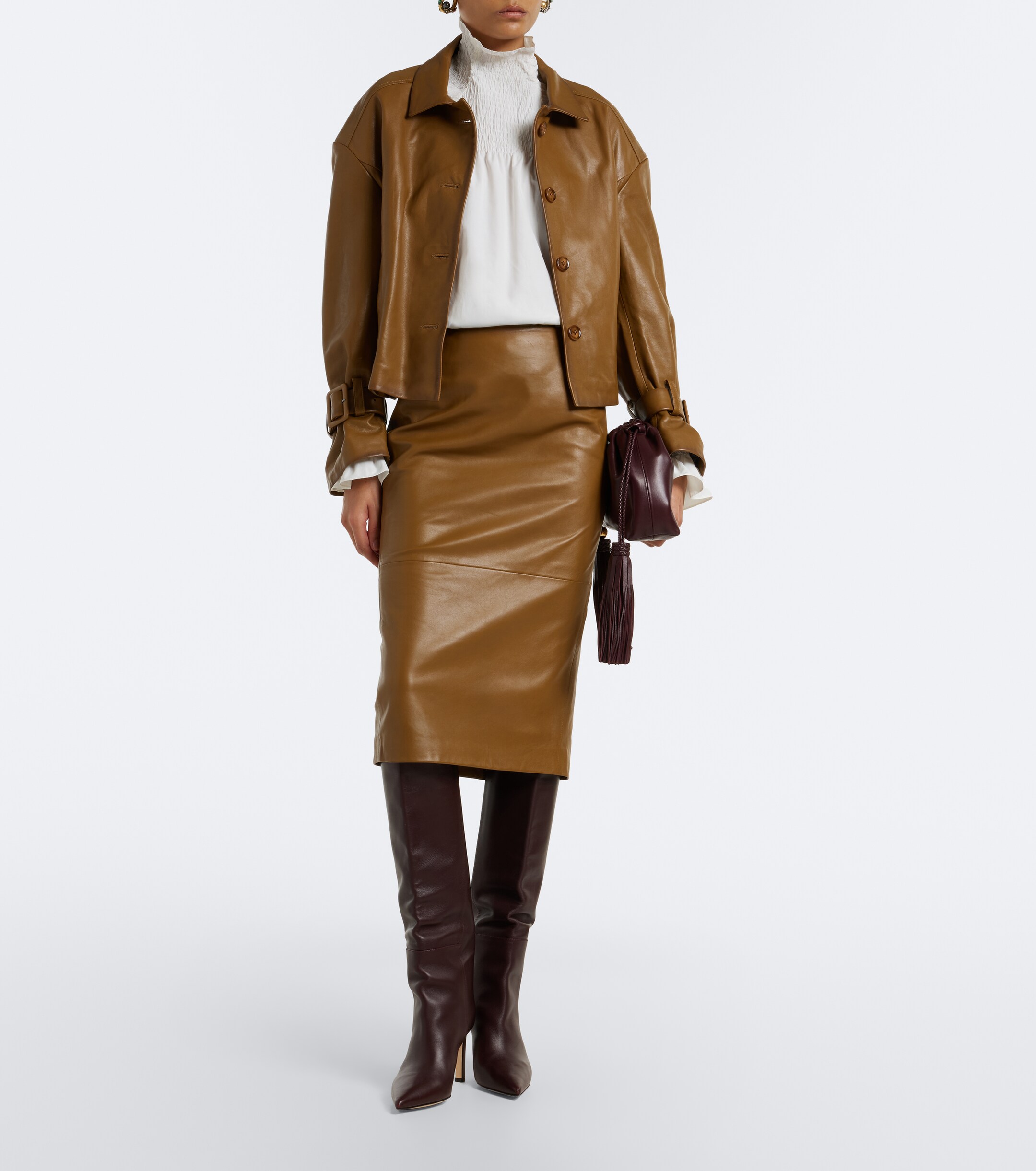 Dorothee Schumacher Dorothee Schumacher Sleek Statement leather pencil skirt