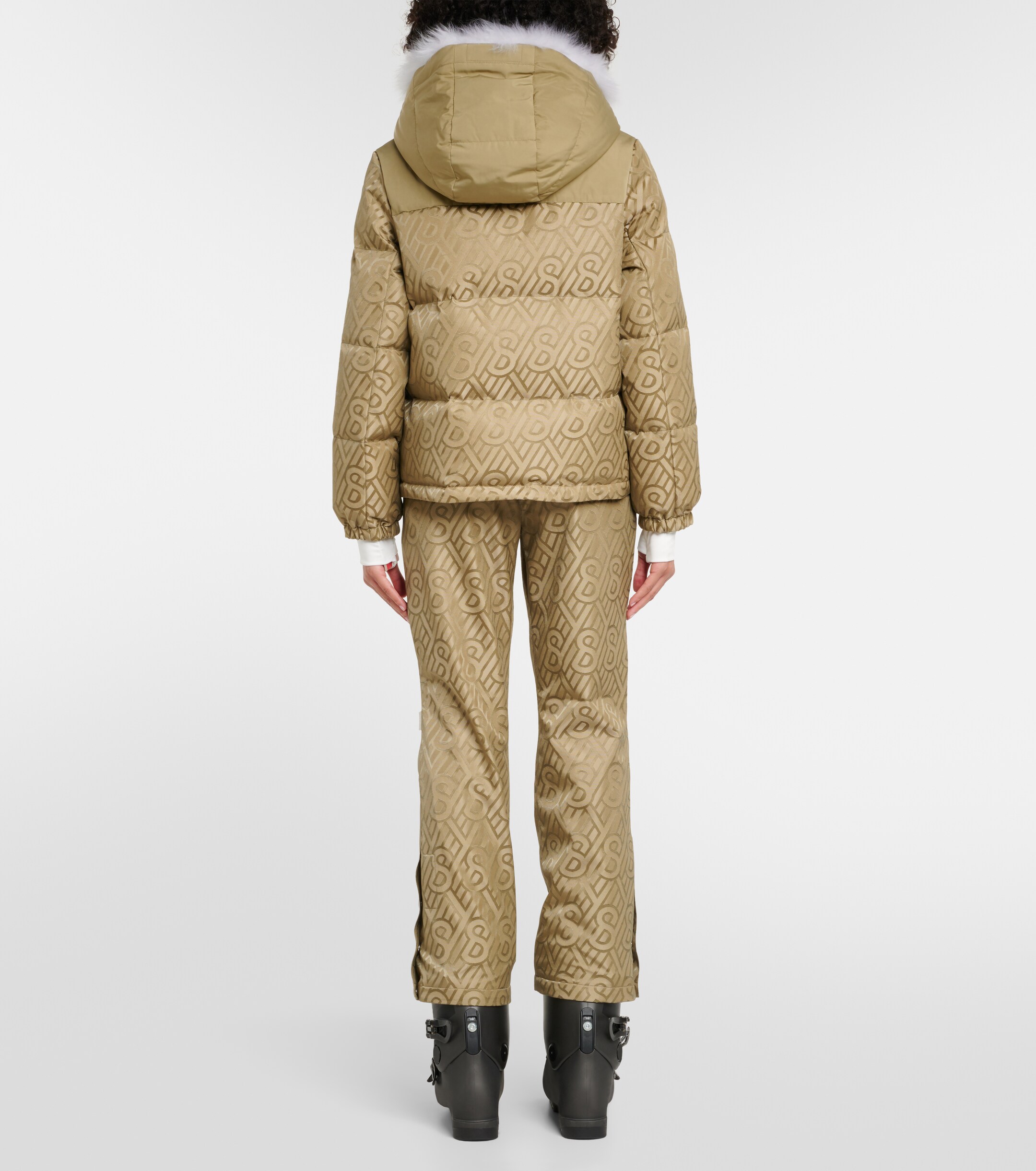 Yves Salomon Yves Salomon Logo shearling-trimmed down jacket
