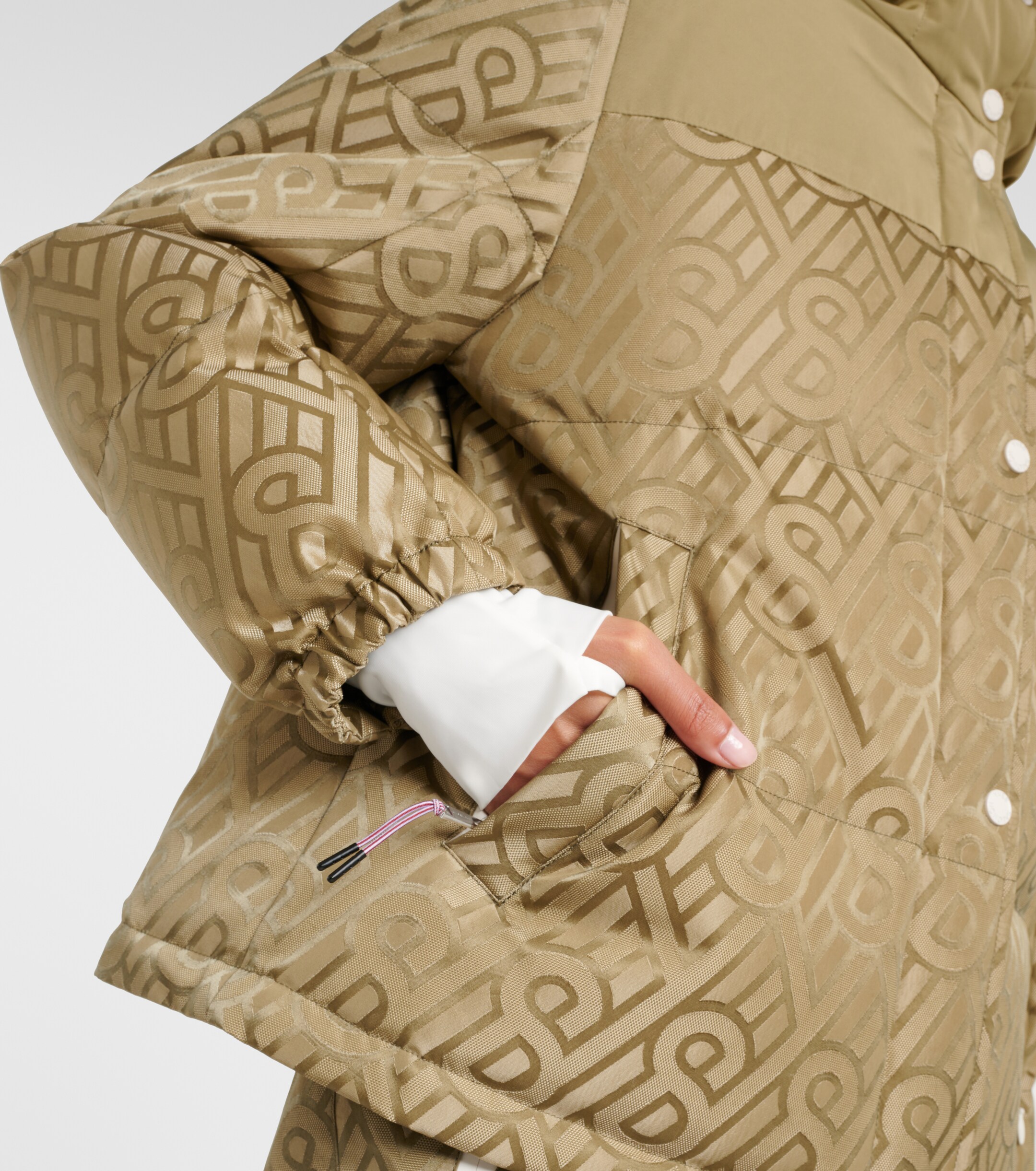 Yves Salomon Yves Salomon Logo shearling-trimmed down jacket