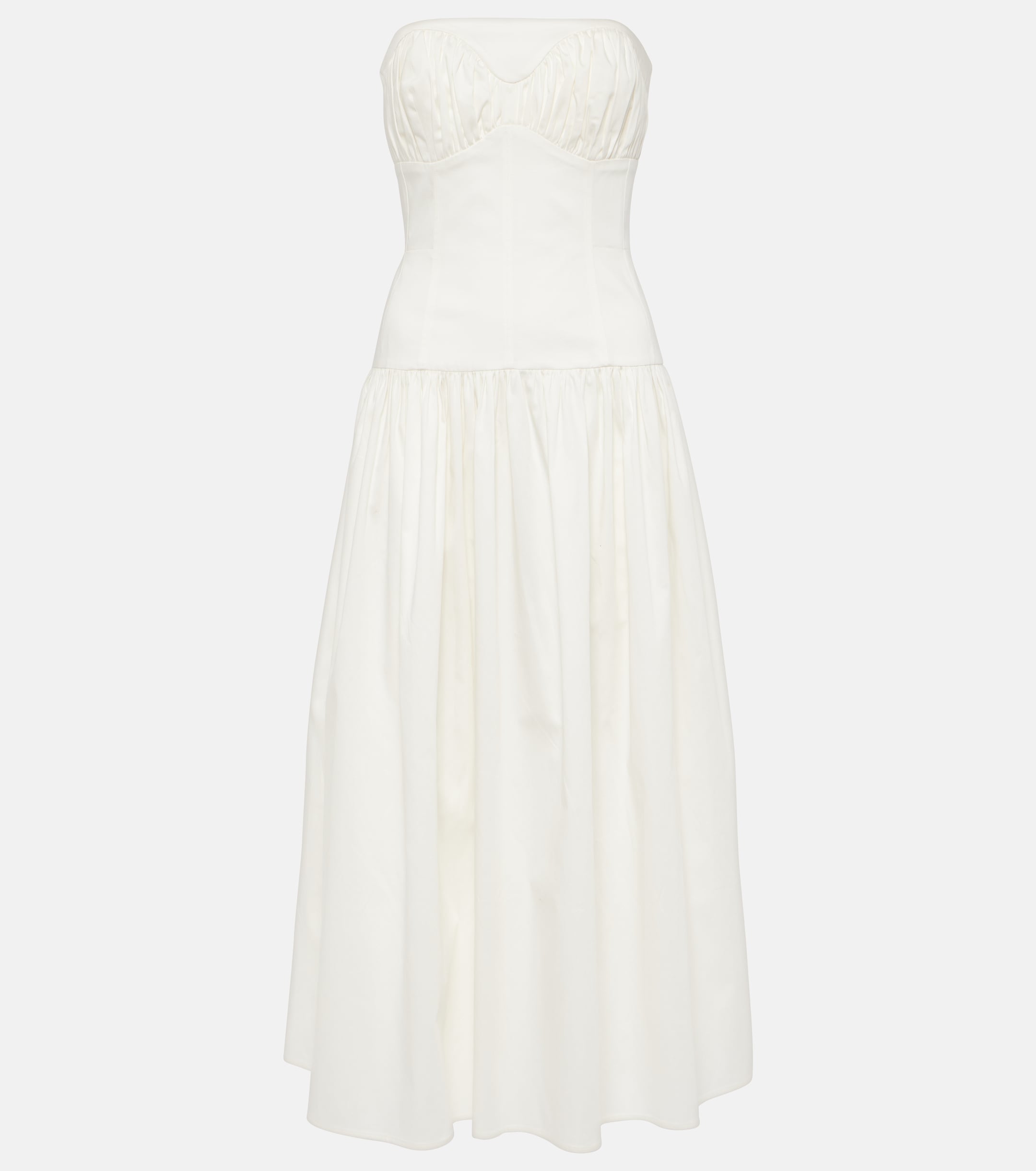 TOVE Lauryn strapless cotton-blend midi dress