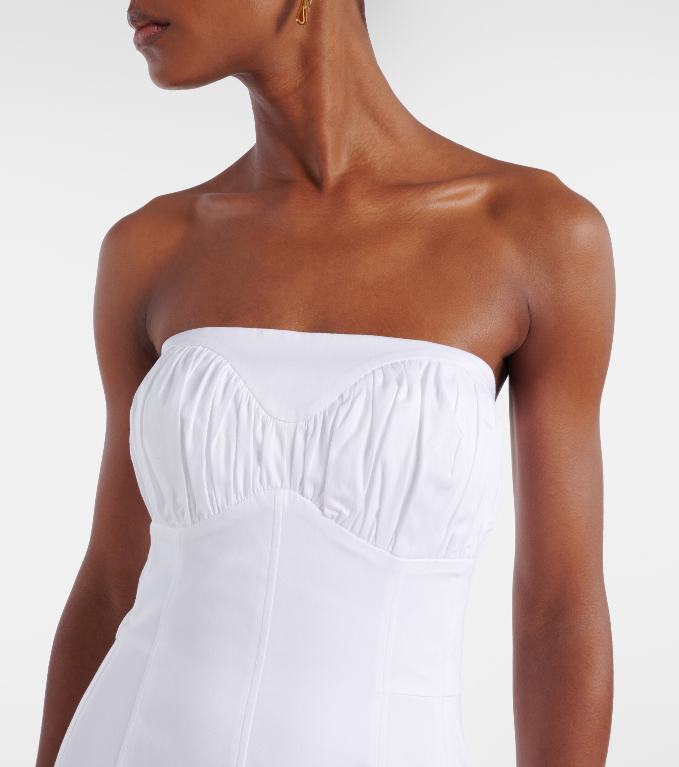 TOVE Lauryn strapless cotton-blend midi dress