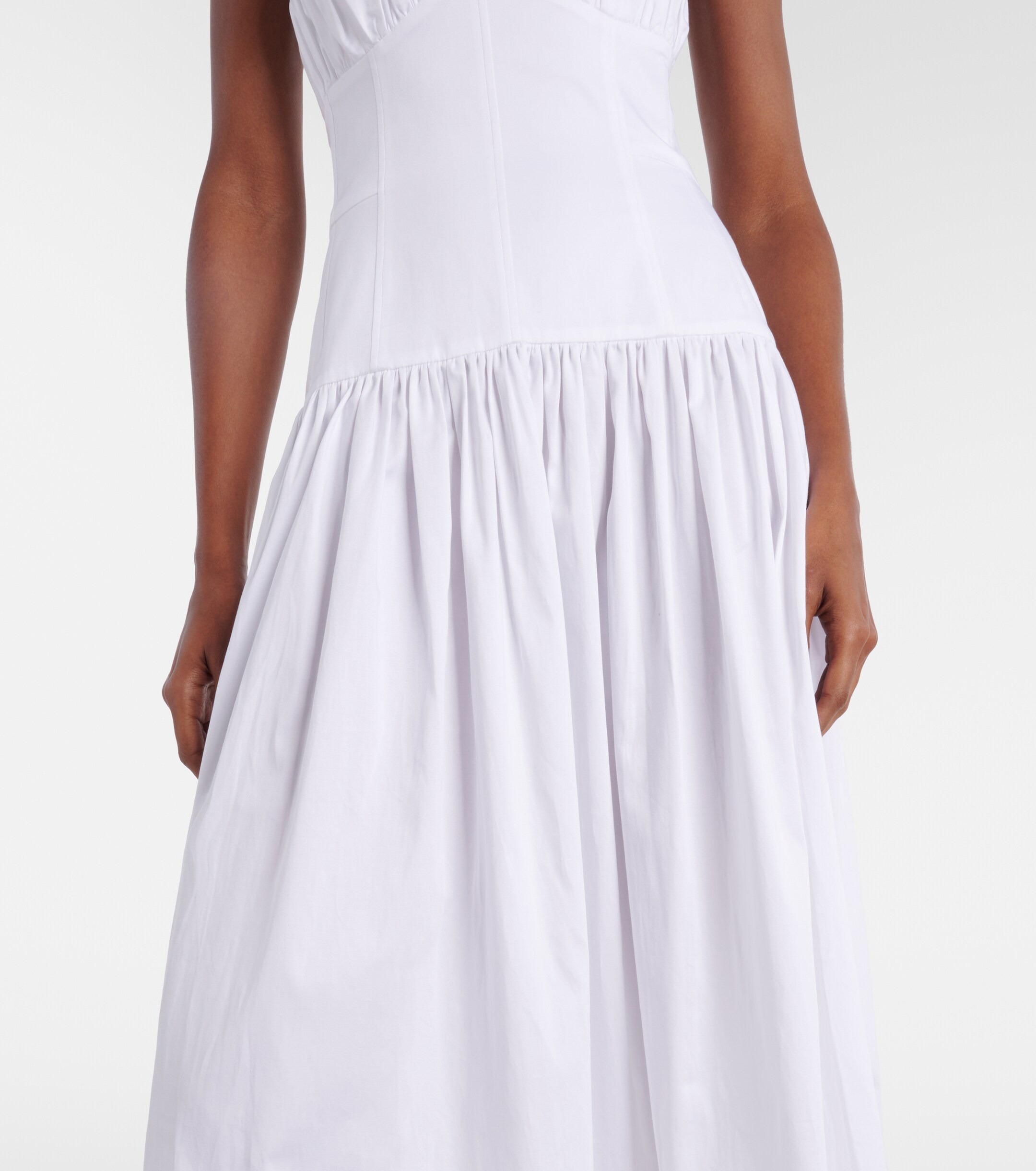 TOVE Lauryn strapless cotton-blend midi dress