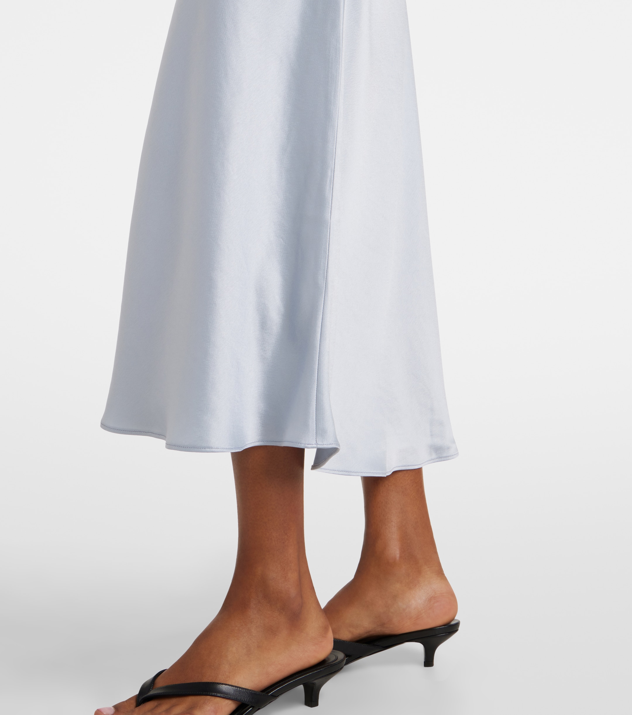 LESET Barb satin slip dress
