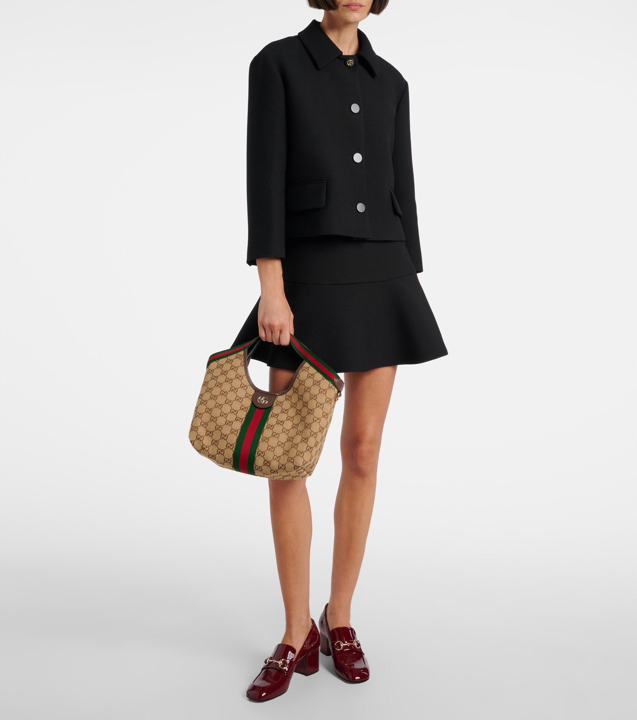 Gucci Gucci Giglio Small GG canvas tote bag