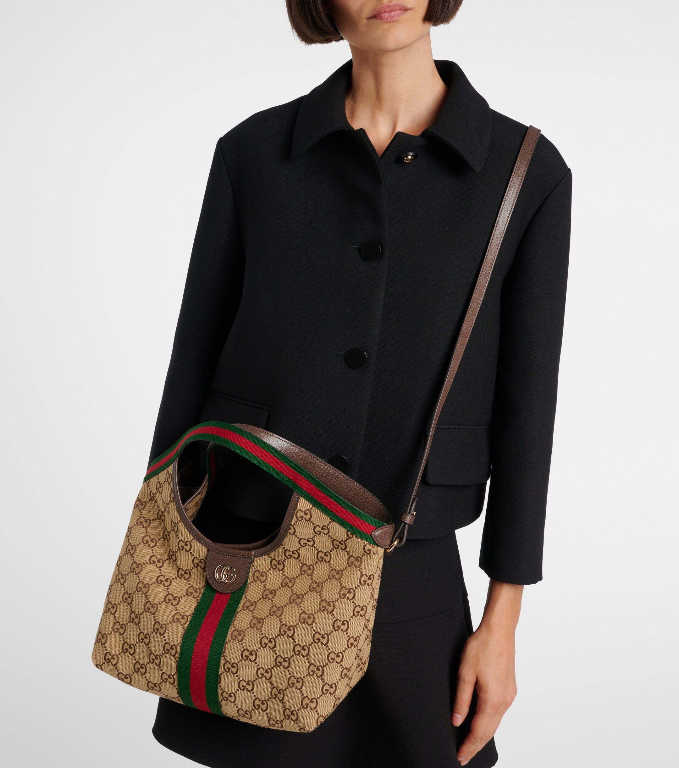 Gucci Gucci Giglio Small GG canvas tote bag