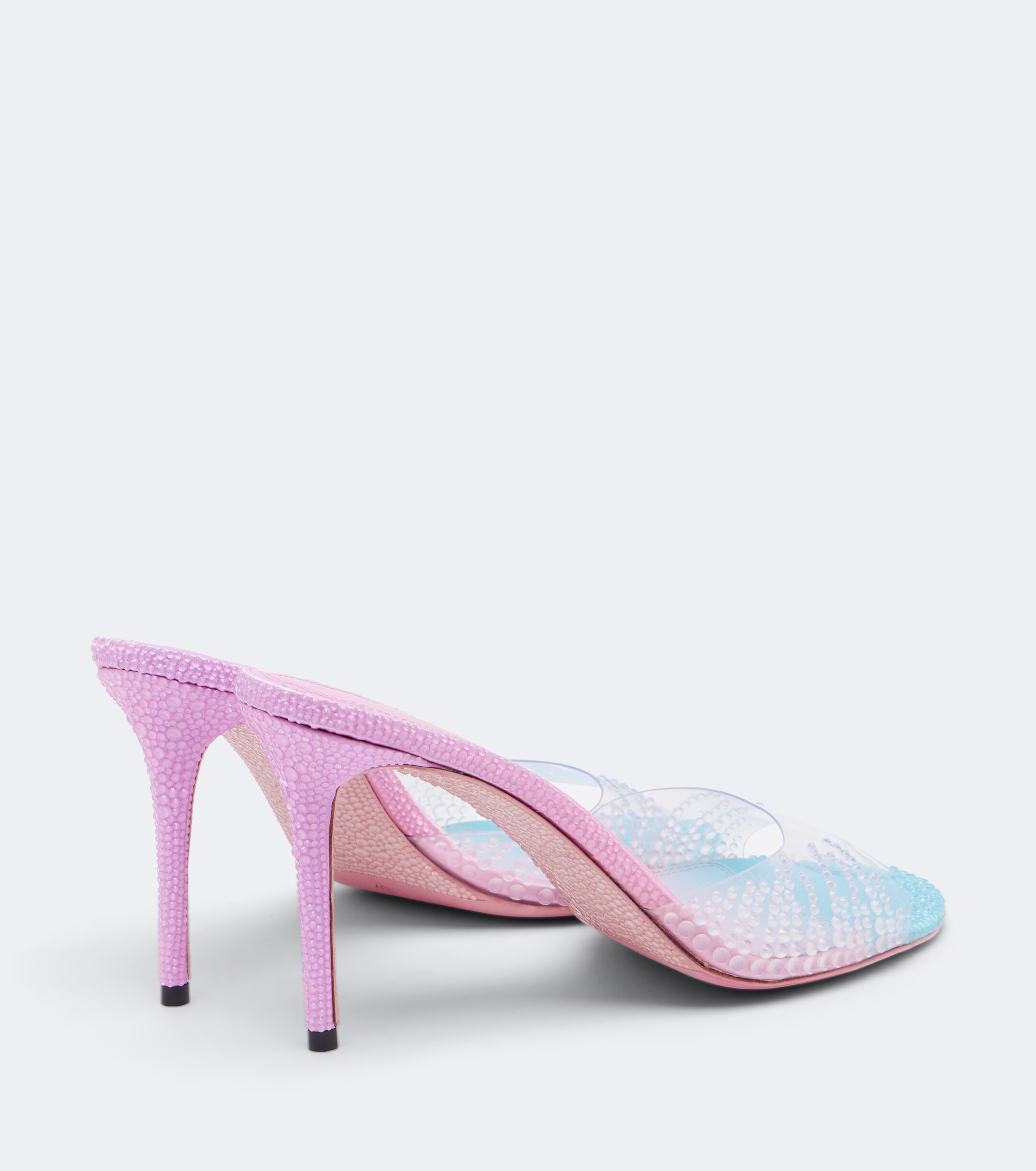 MACH & MACH Mach & Mach Crystal Flame embellished PVC mules