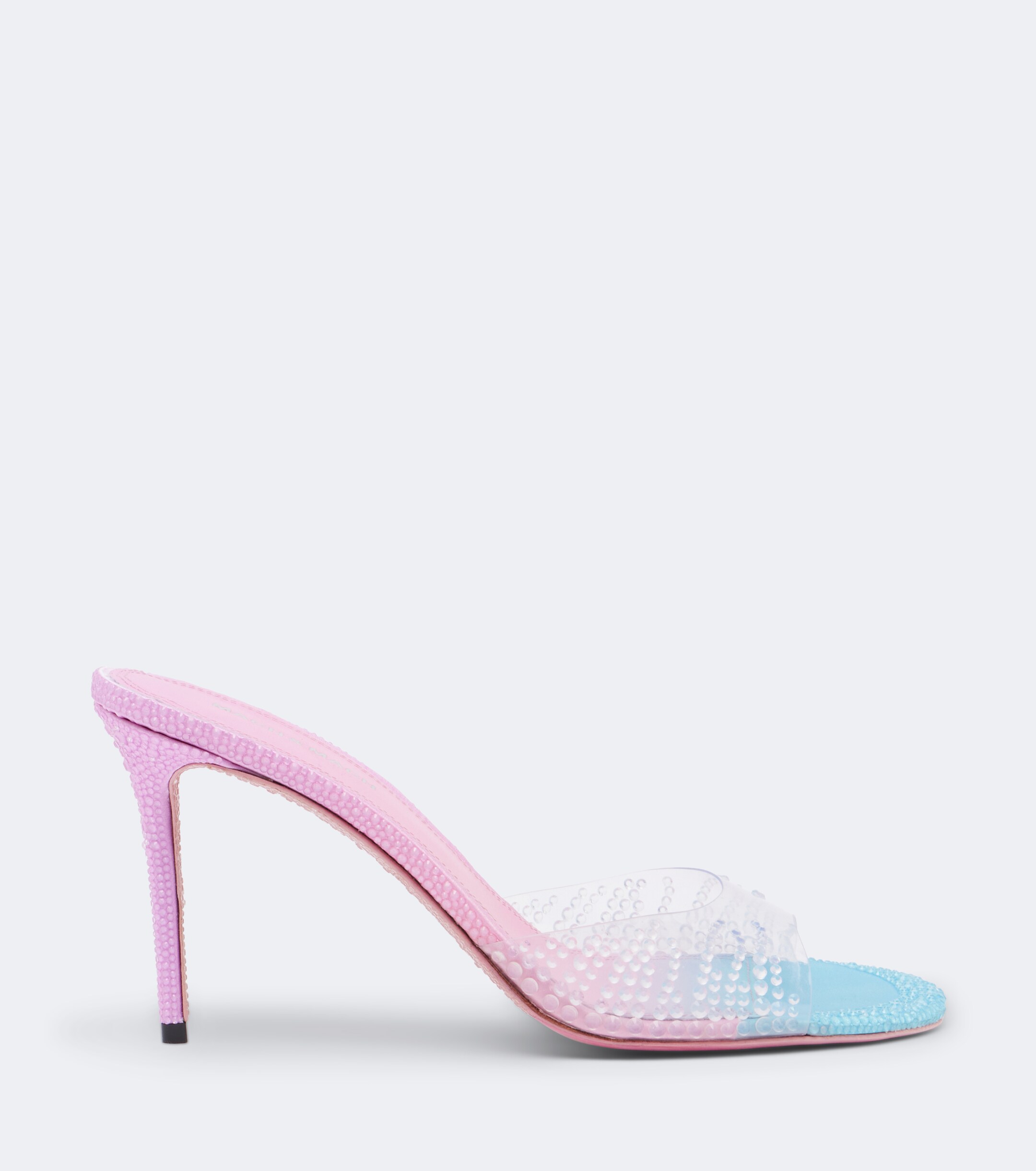 MACH & MACH Mach & Mach Crystal Flame embellished PVC mules