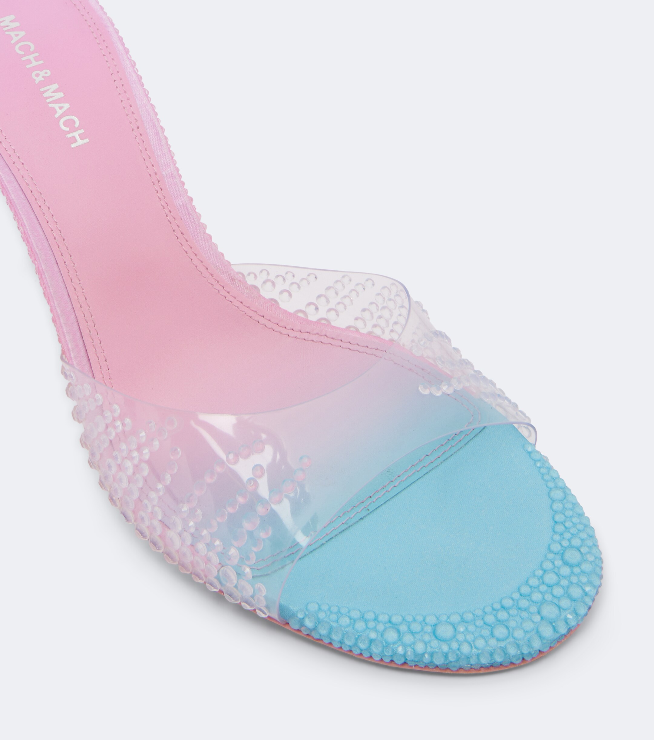 MACH & MACH Mach & Mach Crystal Flame embellished PVC mules