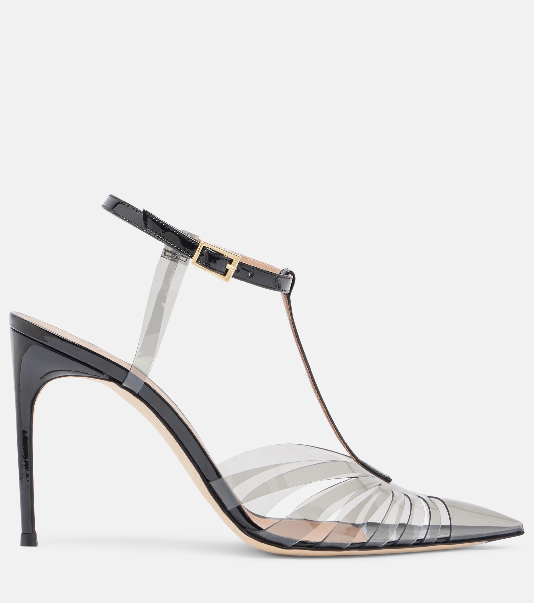 Malone Souliers Malone Souliers Jilia leather-trimmed PVC slingback pumps