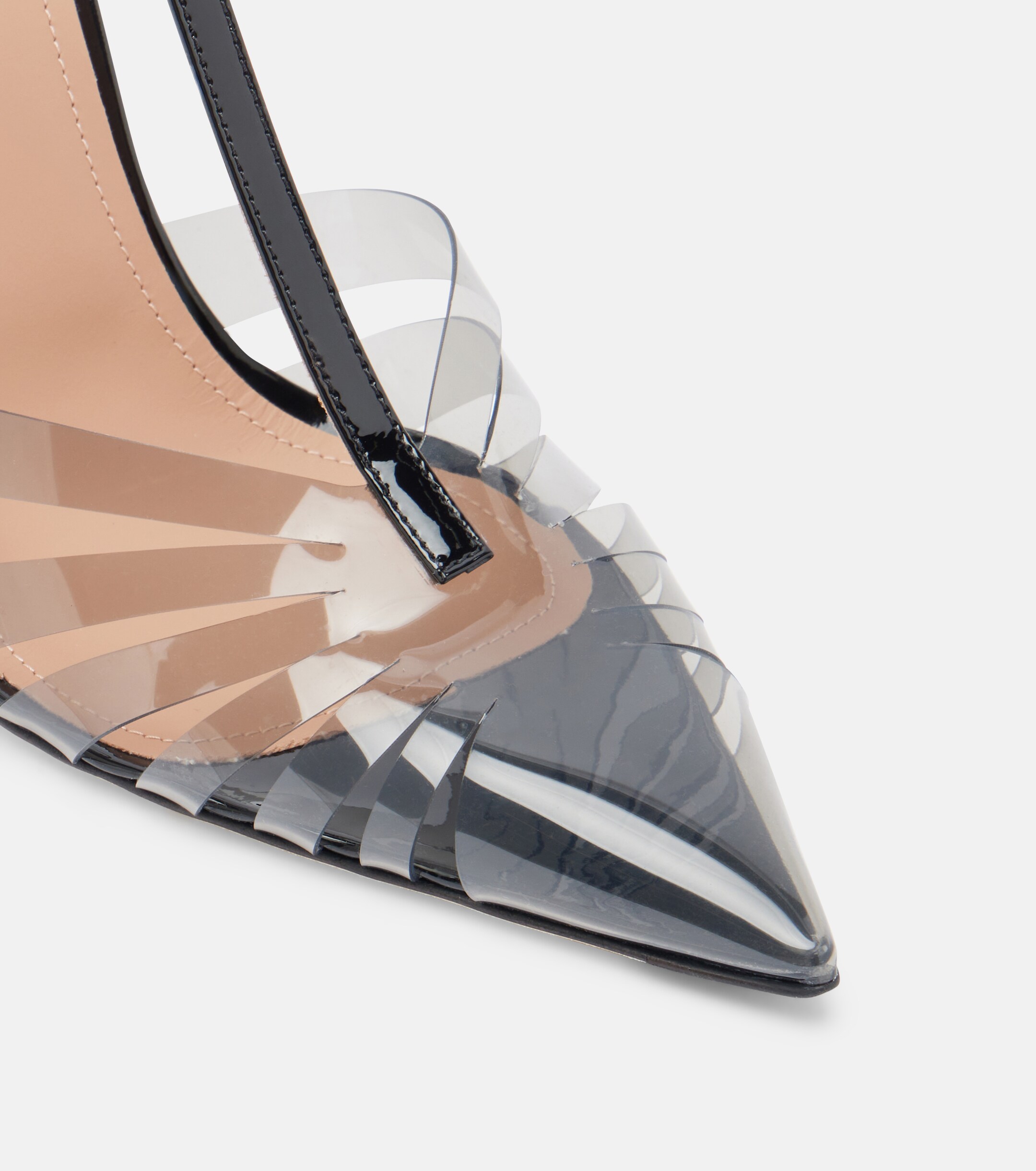 Malone Souliers Malone Souliers Jilia leather-trimmed PVC slingback pumps