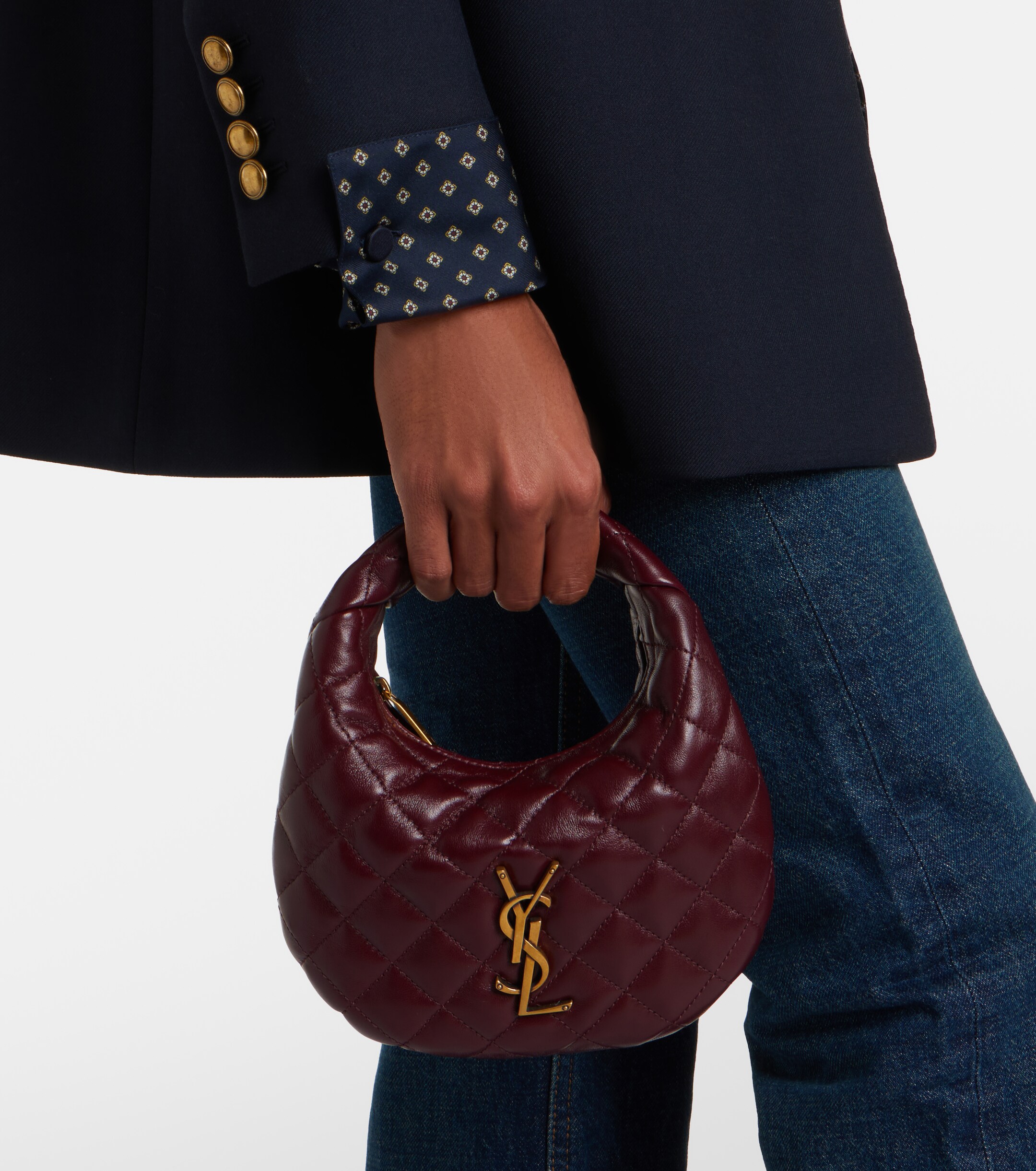 Saint Laurent Icarino Mini quilted leather top-handle bag