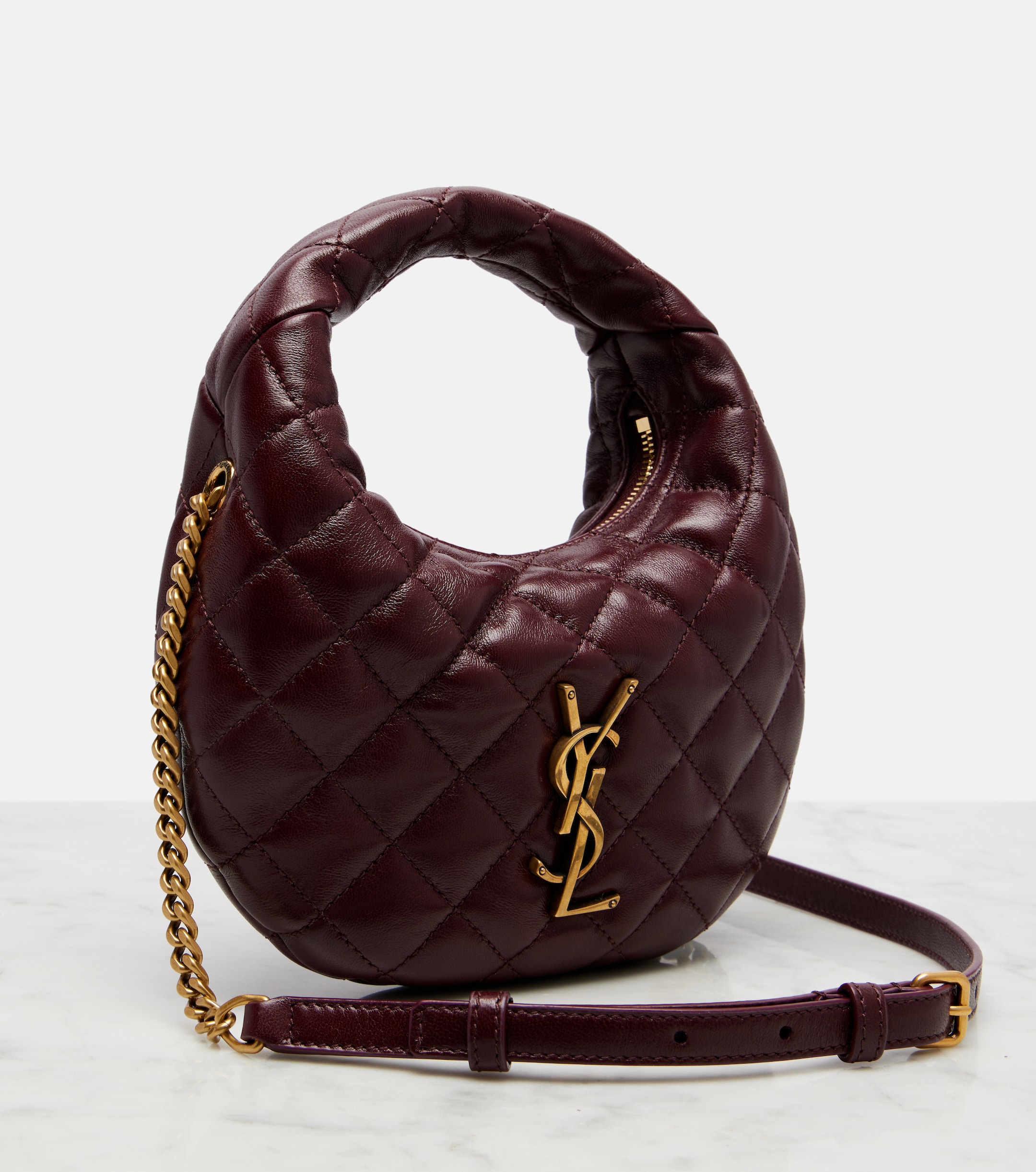 Saint Laurent Icarino Mini quilted leather top-handle bag