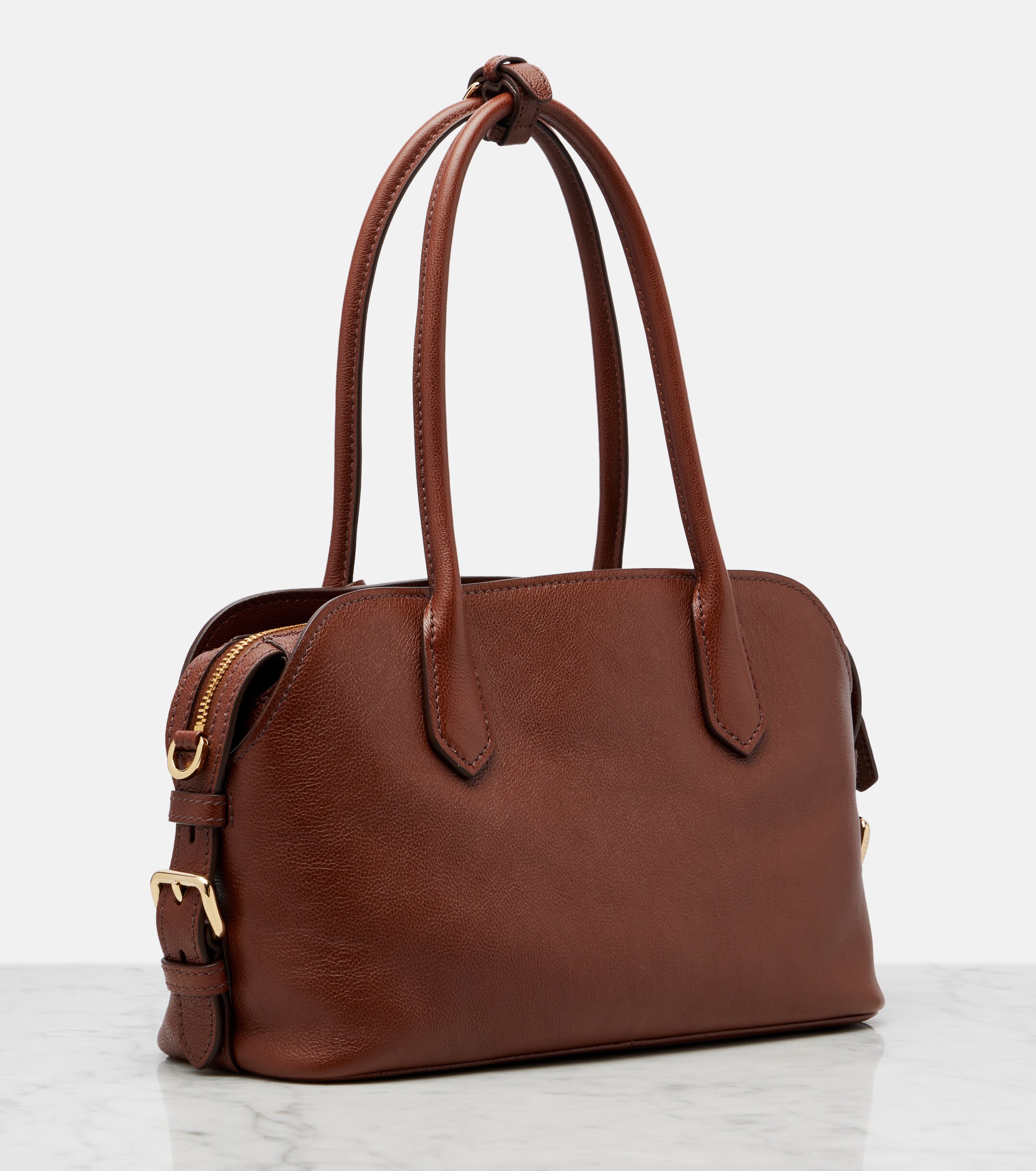 Prada Prada Prada Signet Medium leather bowling bag
