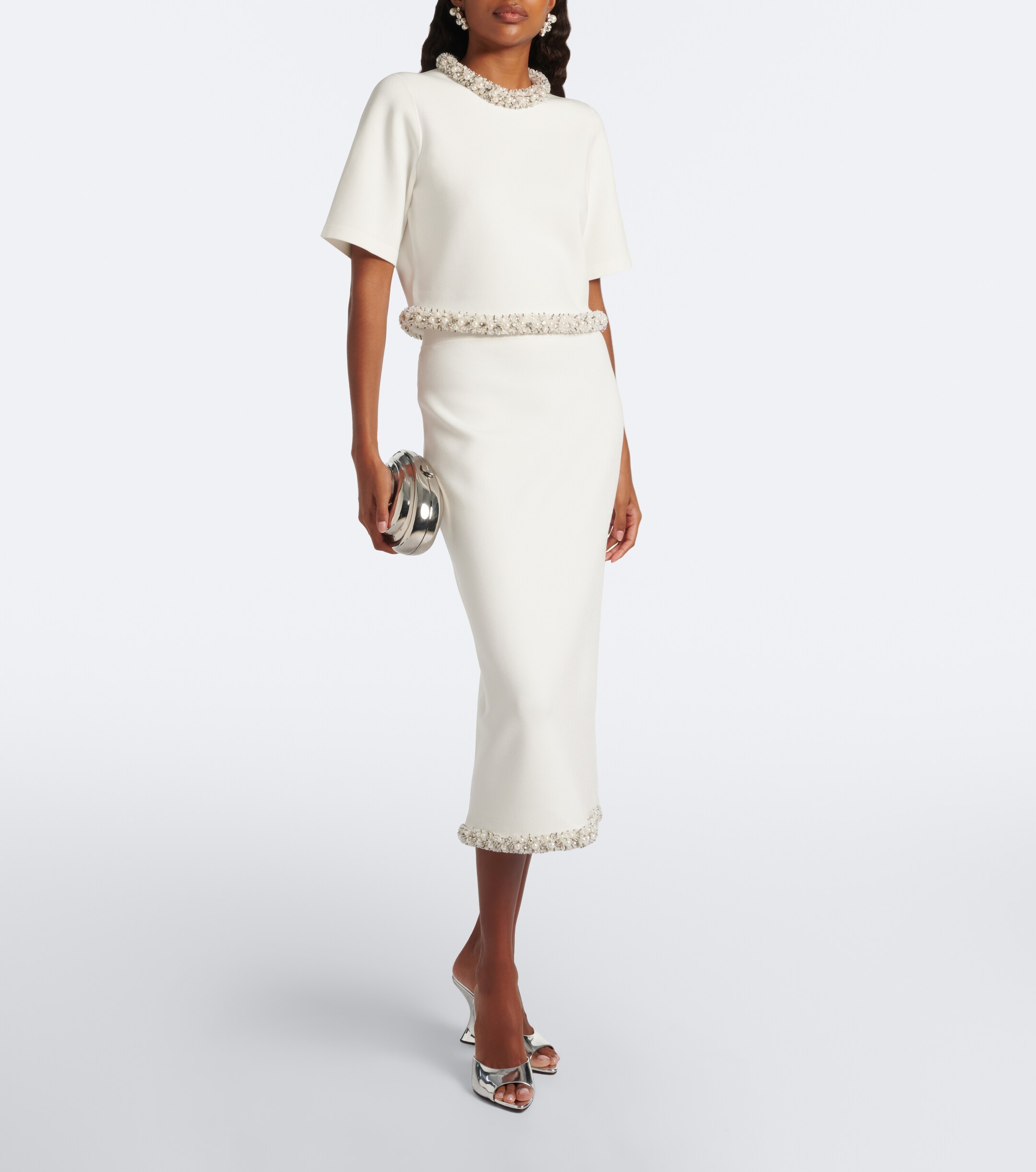 SIMKHAI Simkhai Idina embellished midi skirt