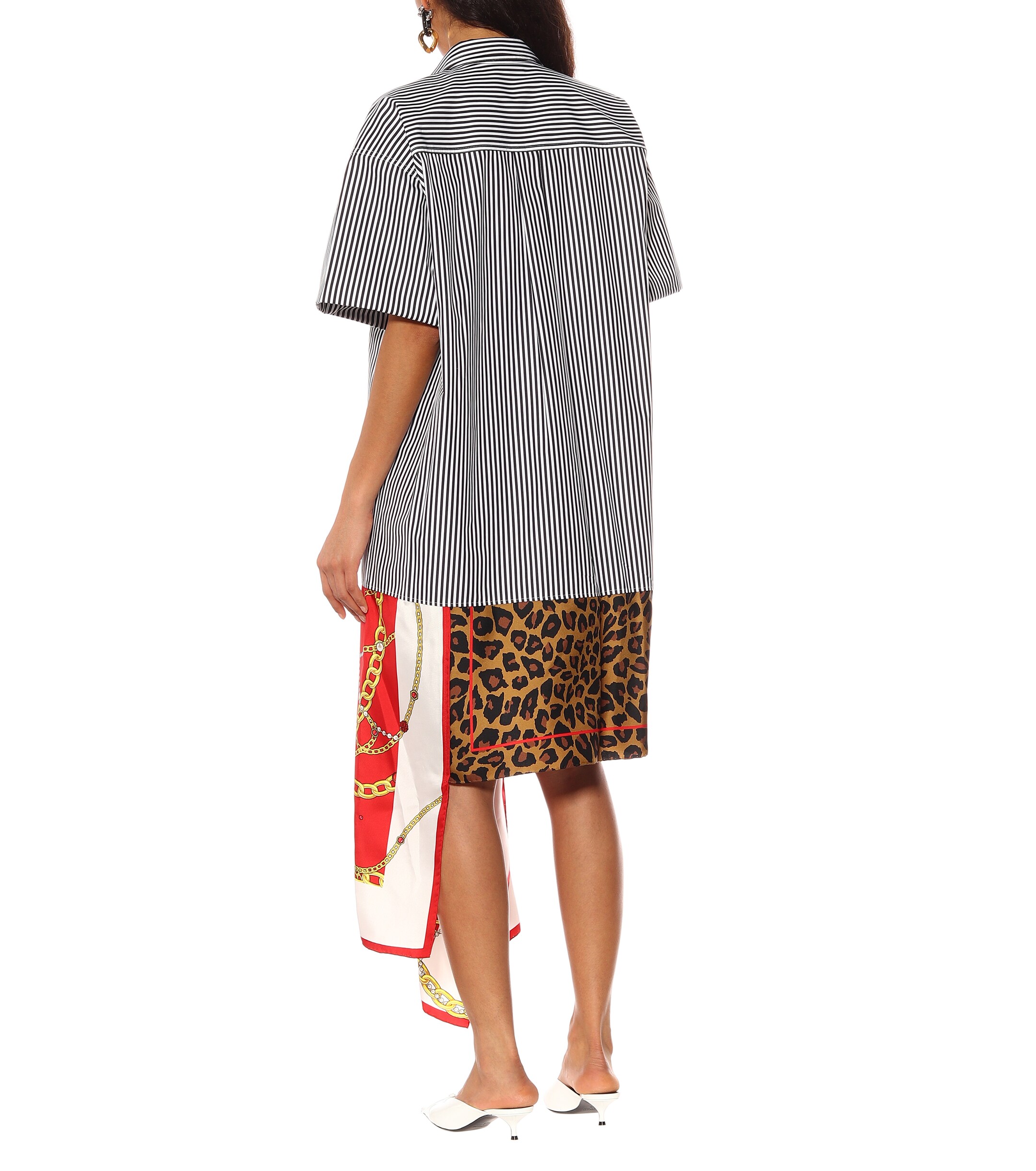 Balenciaga Scarf cotton and silk shirt dress thumbnail