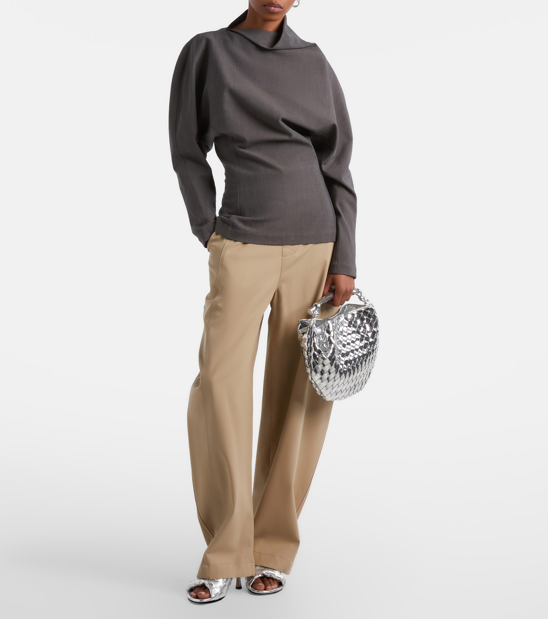 Bottega Veneta Sardine Intrecciato mirrored leather tote bag