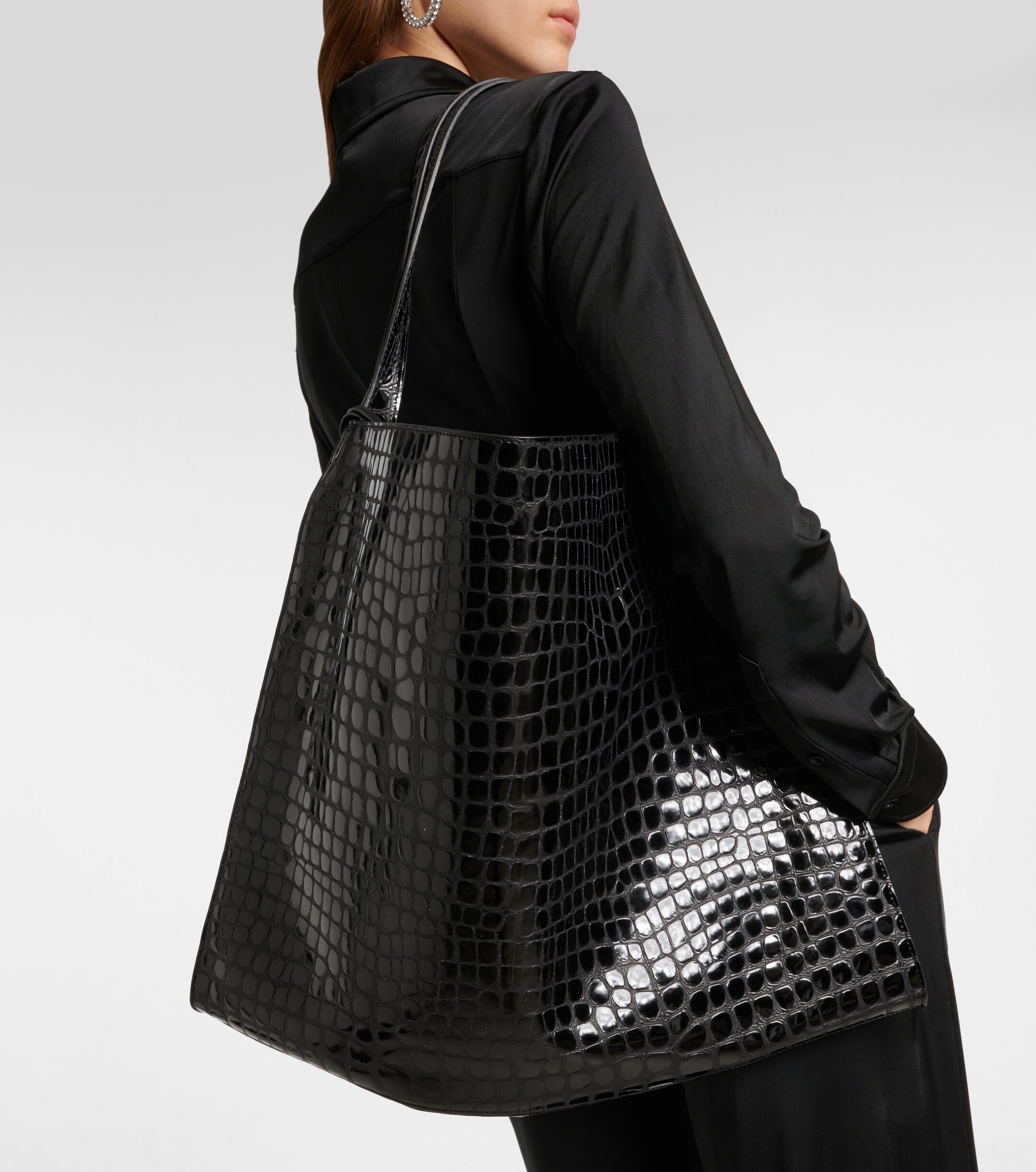 CHRISTIAN LOUBOUTIN Le 54 croc-effect leather shoulder bag