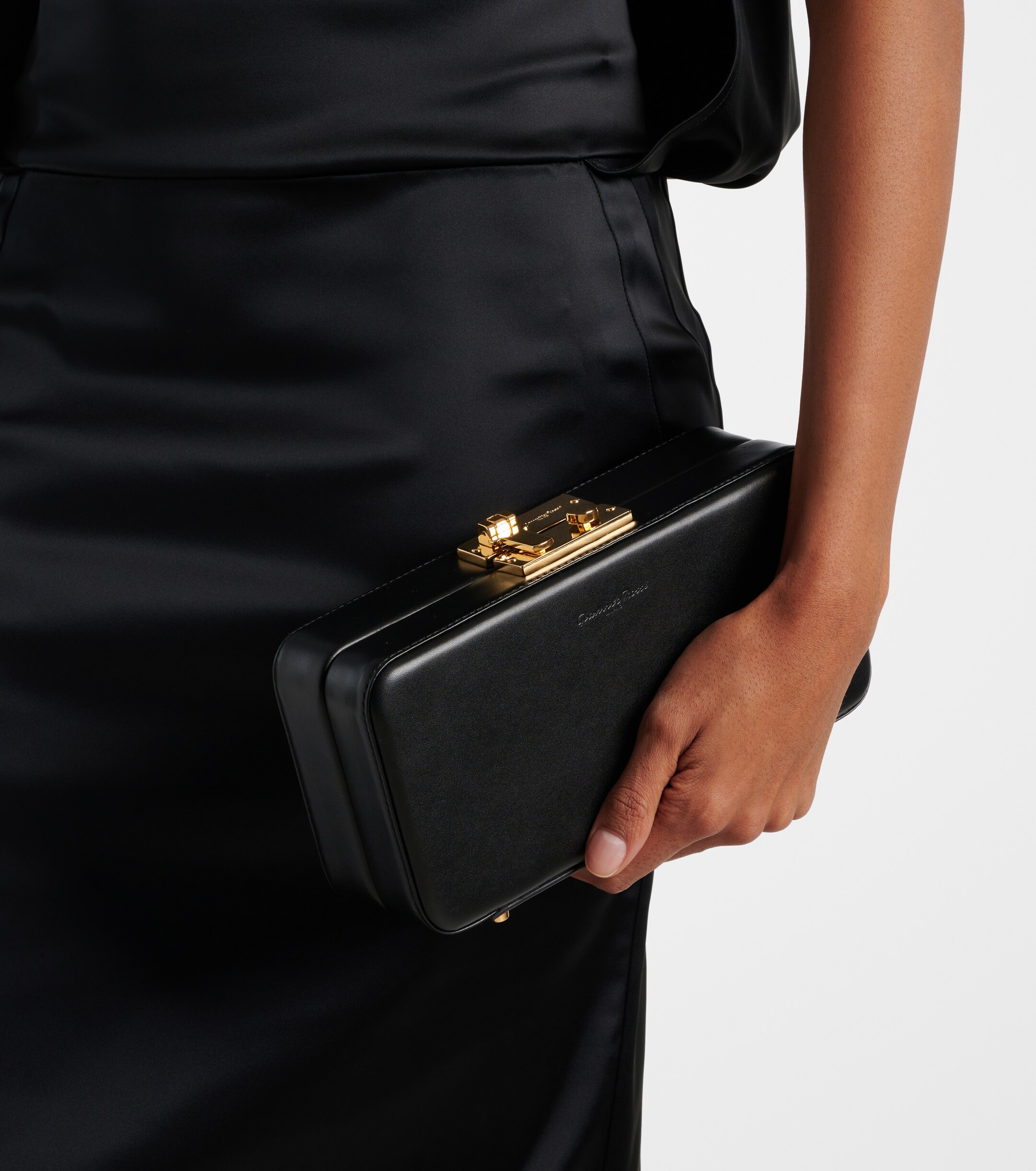 GIANVITO ROSSI Valì leather clutch