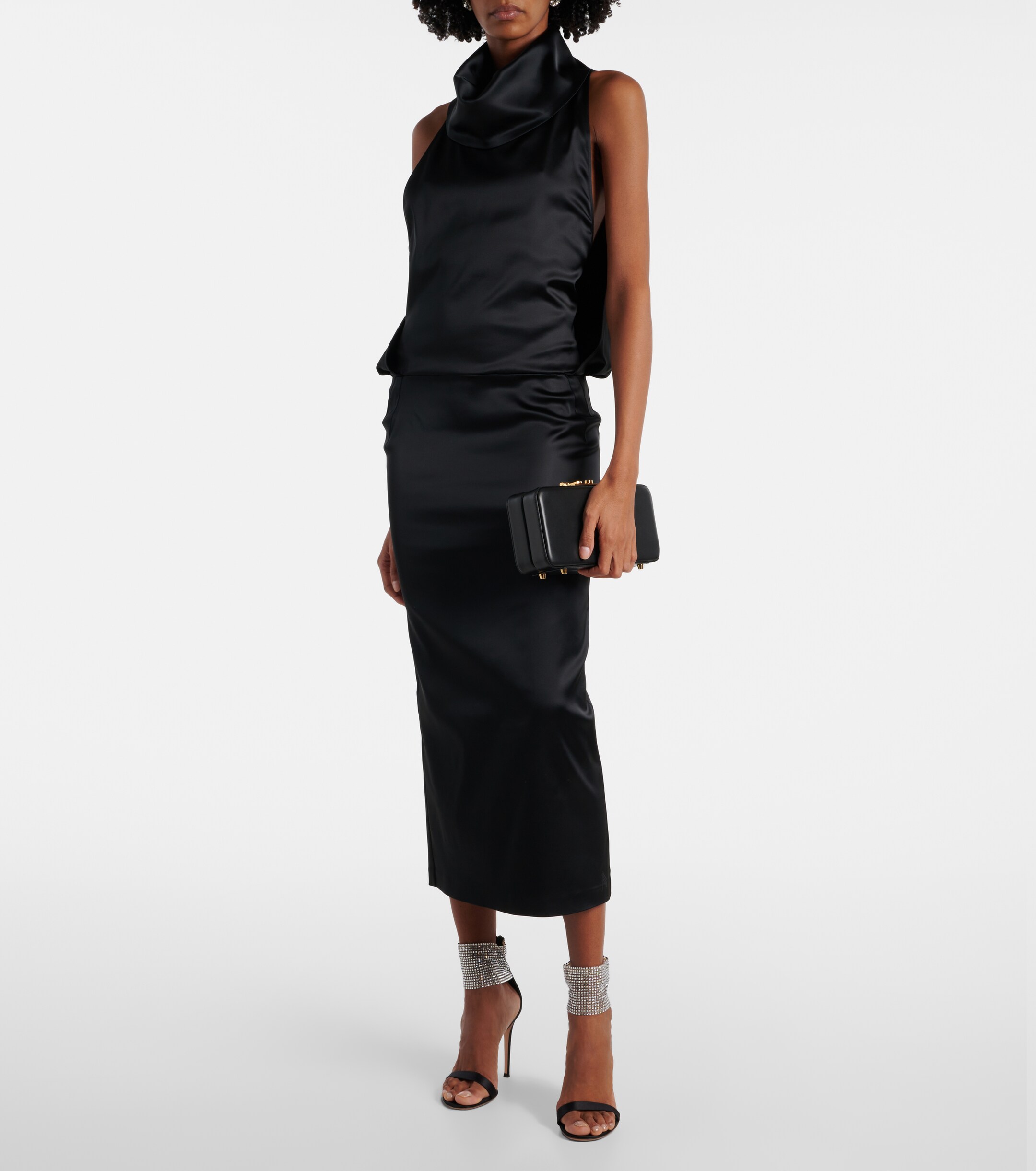 GIANVITO ROSSI Valì leather clutch