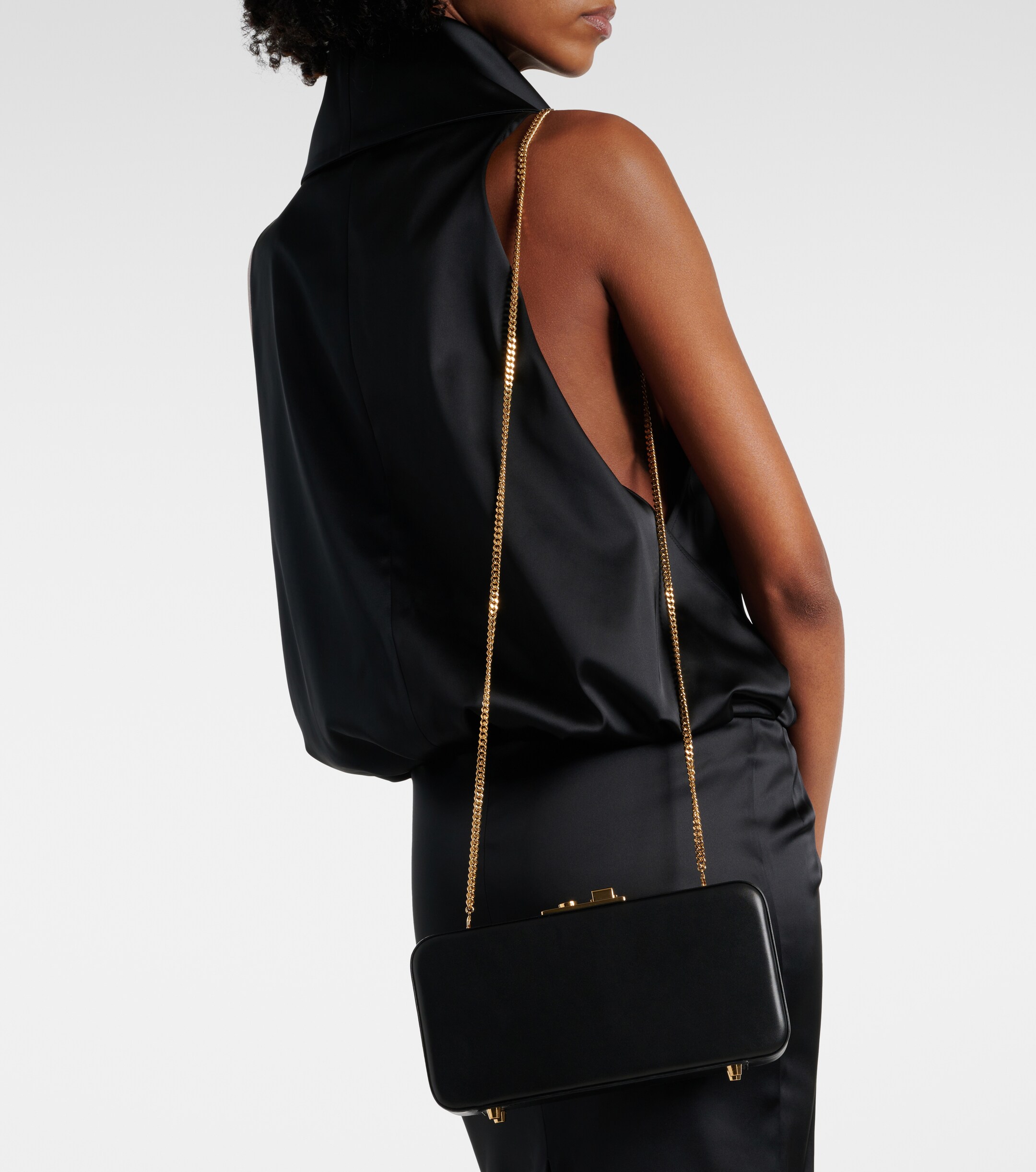 GIANVITO ROSSI Valì leather clutch