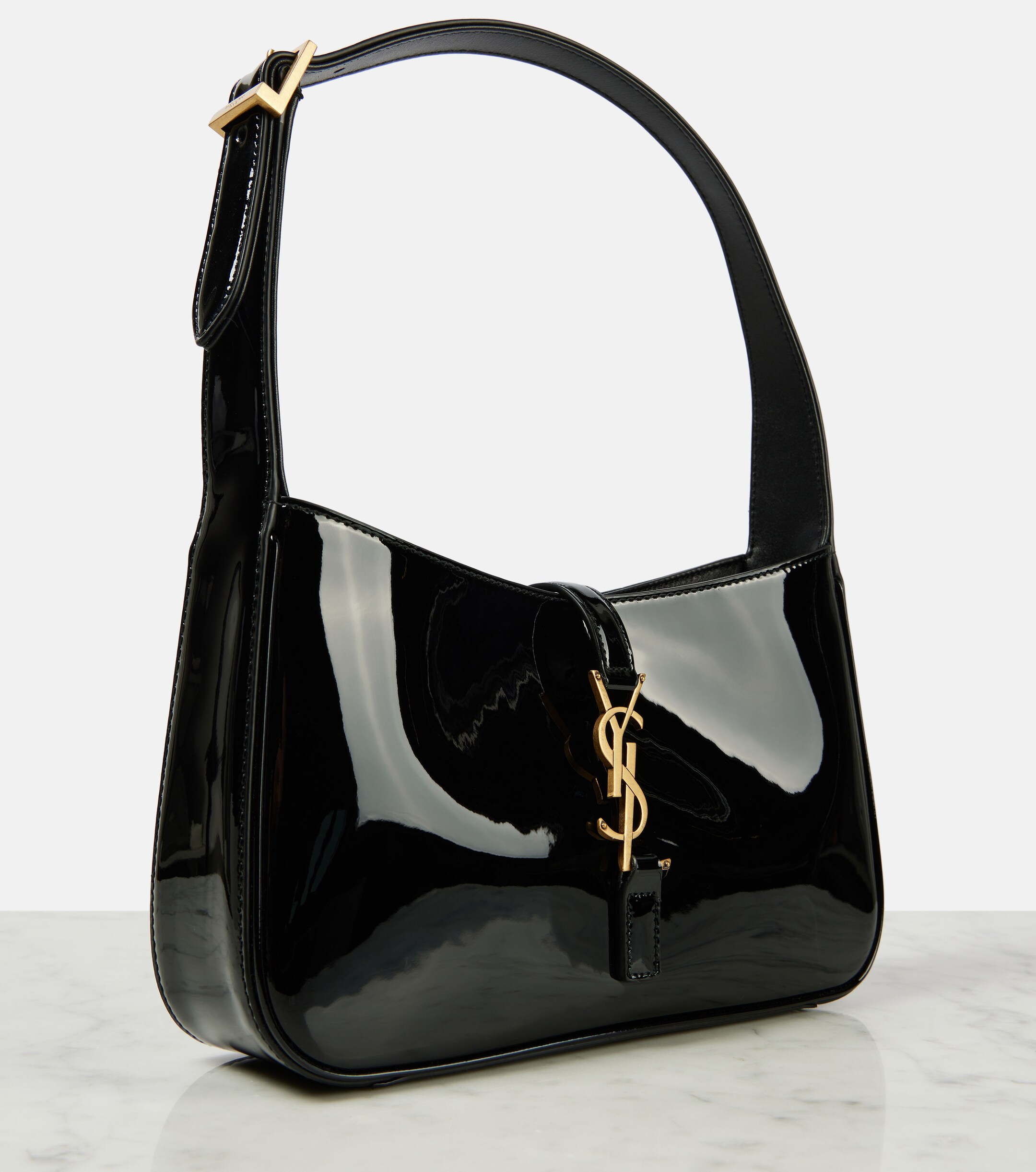 Saint Laurent Le 5 à 7 patent leather shoulder bag