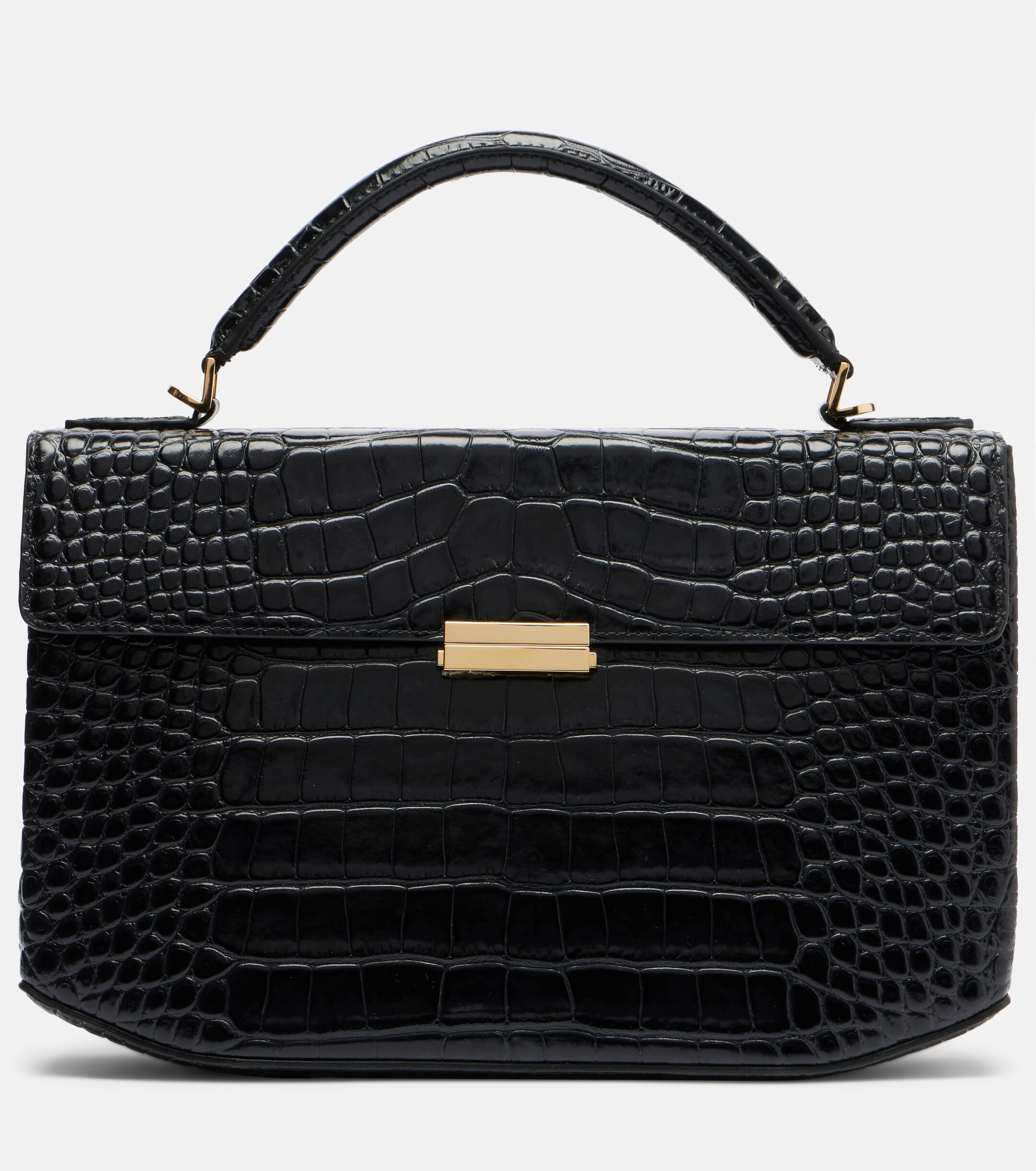 TOTEME Box Small croc-effect leather top-handle bag