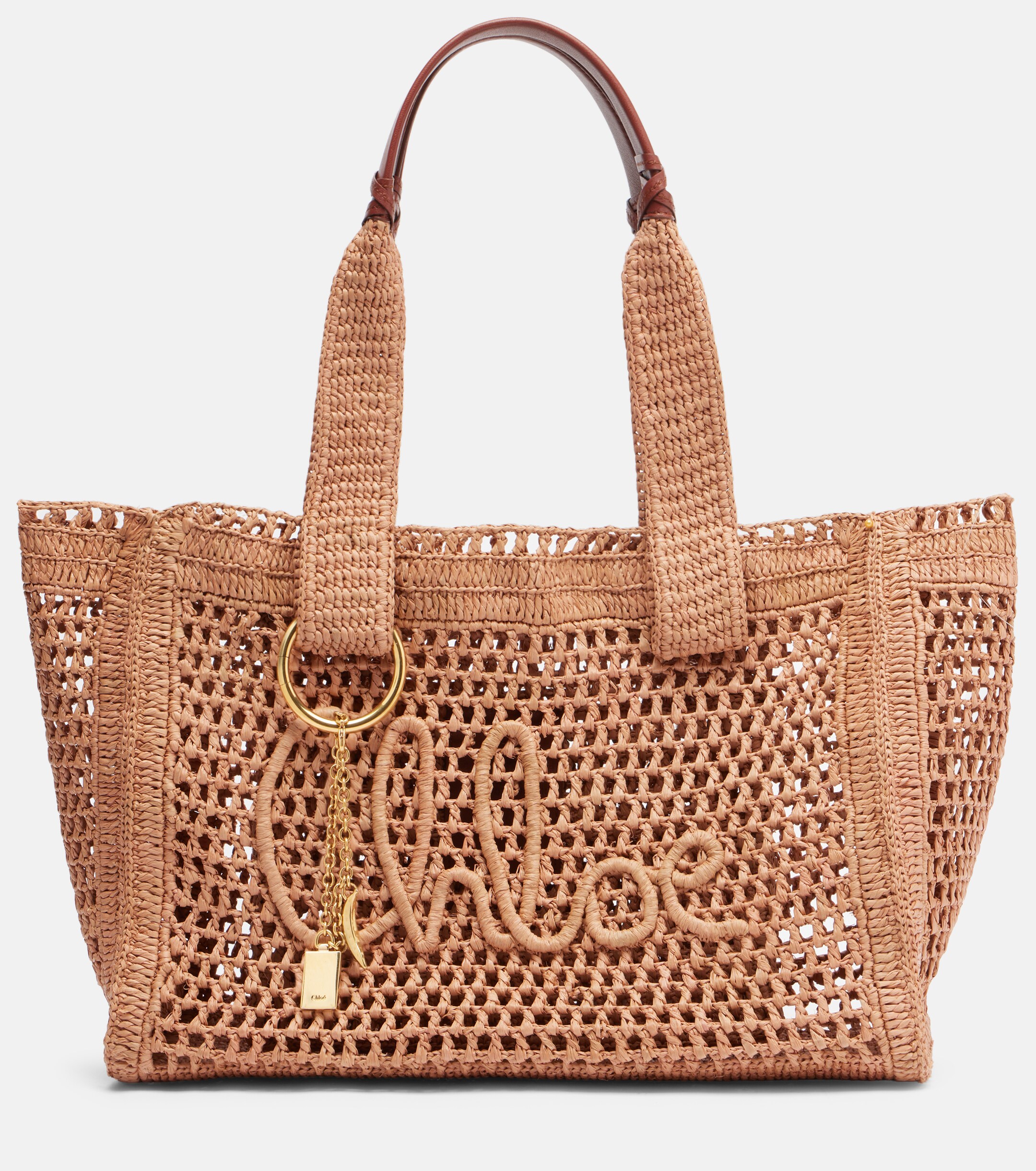 Chloé Summer Banana raffia tote bag