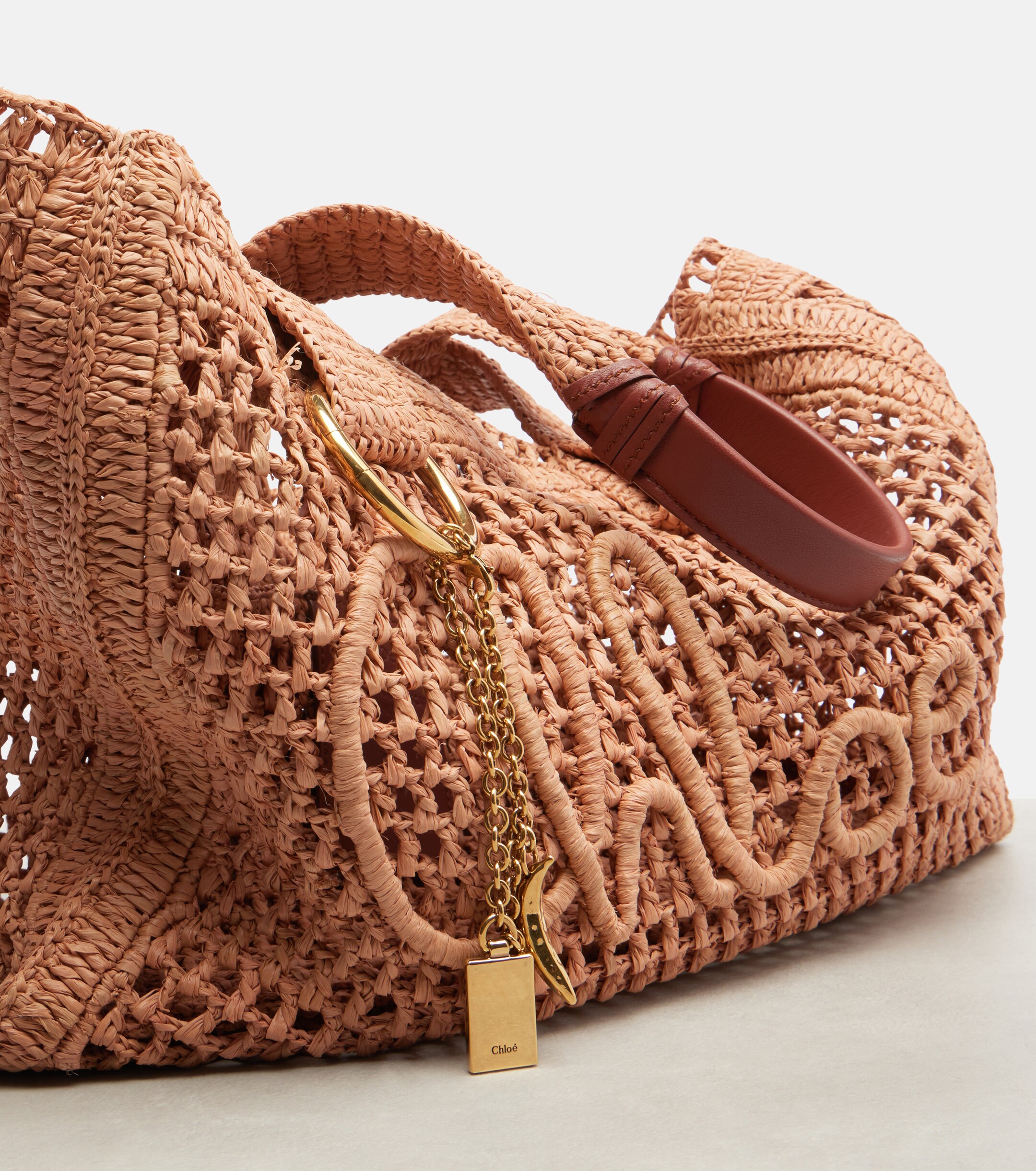 Chloé Summer Banana raffia tote bag