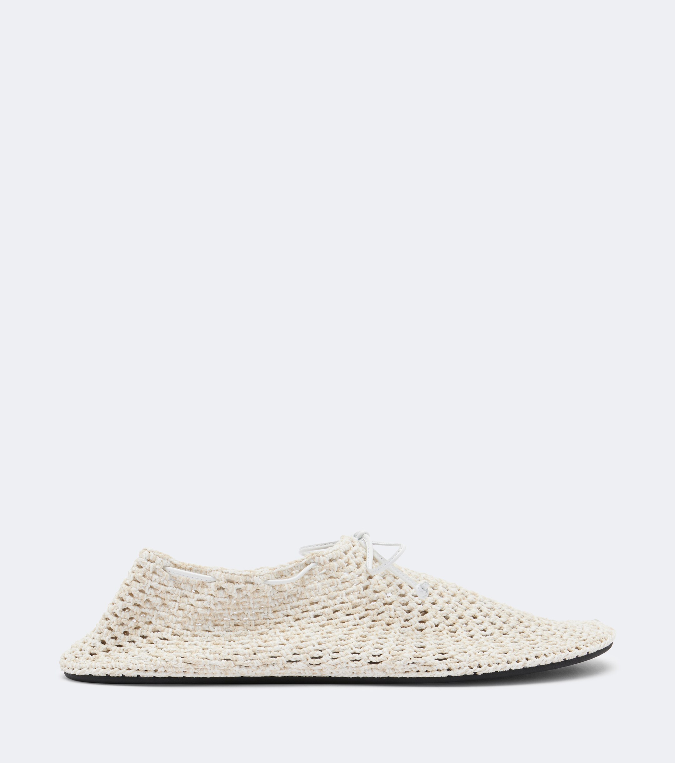 Christen Christen Mandala crochet leather-trimmed flats