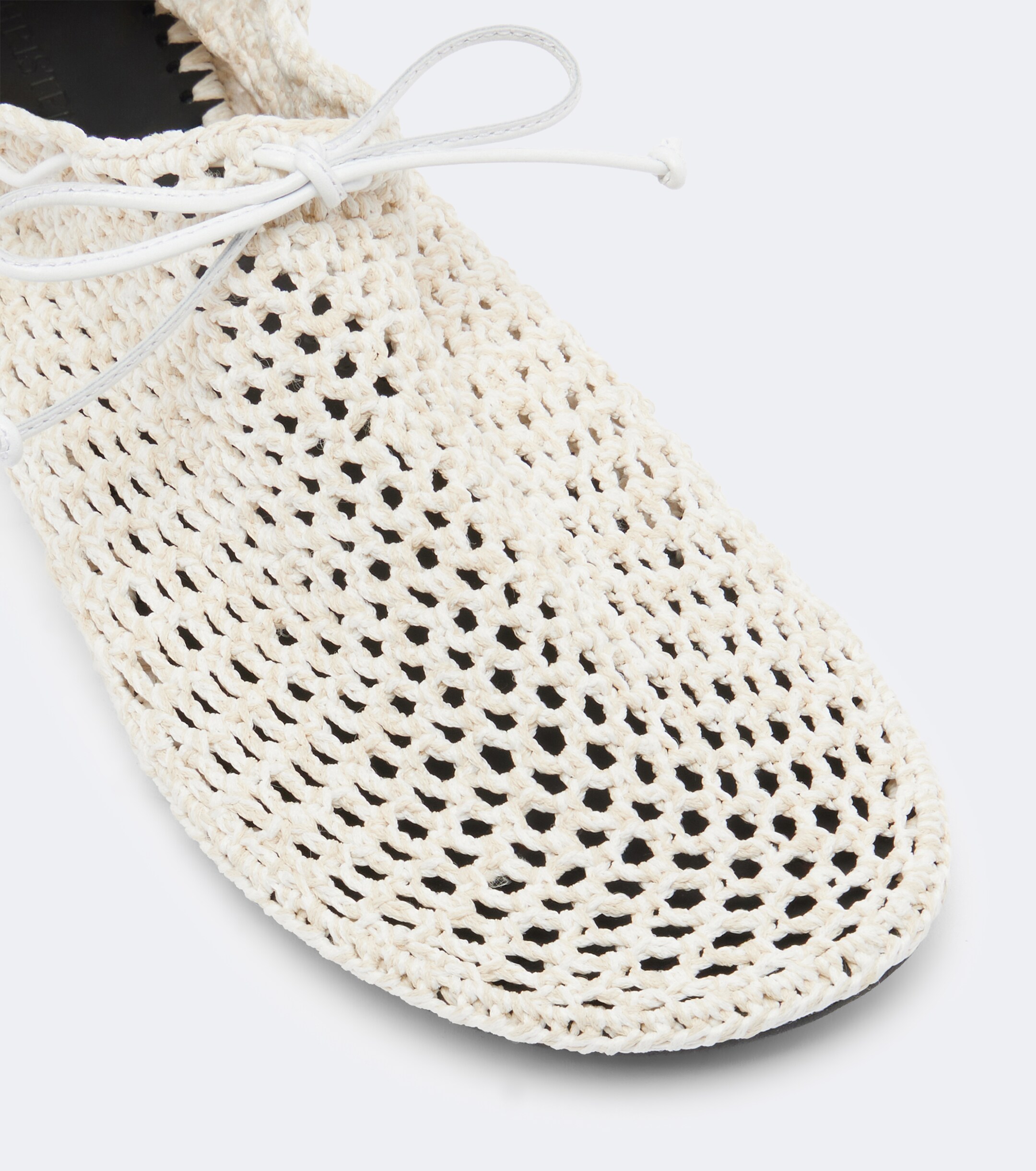 Christen Christen Mandala crochet leather-trimmed flats