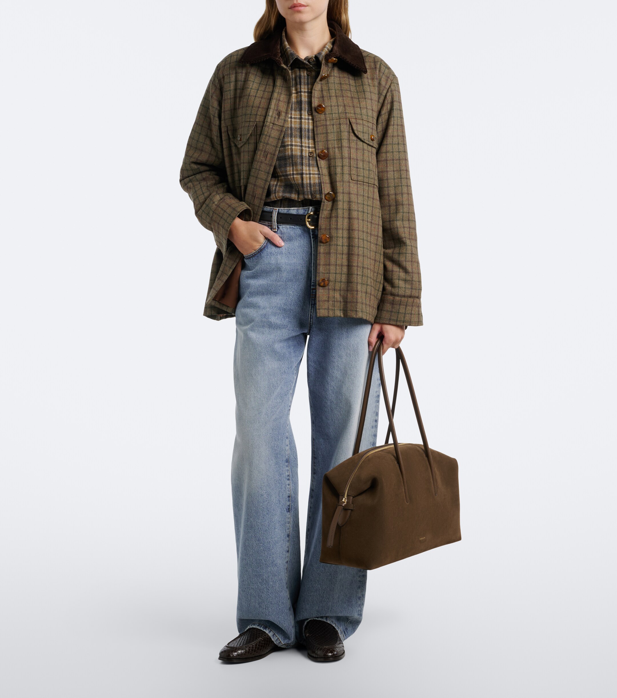 DeMellier Stockholm Large suede tote bag thumbnail