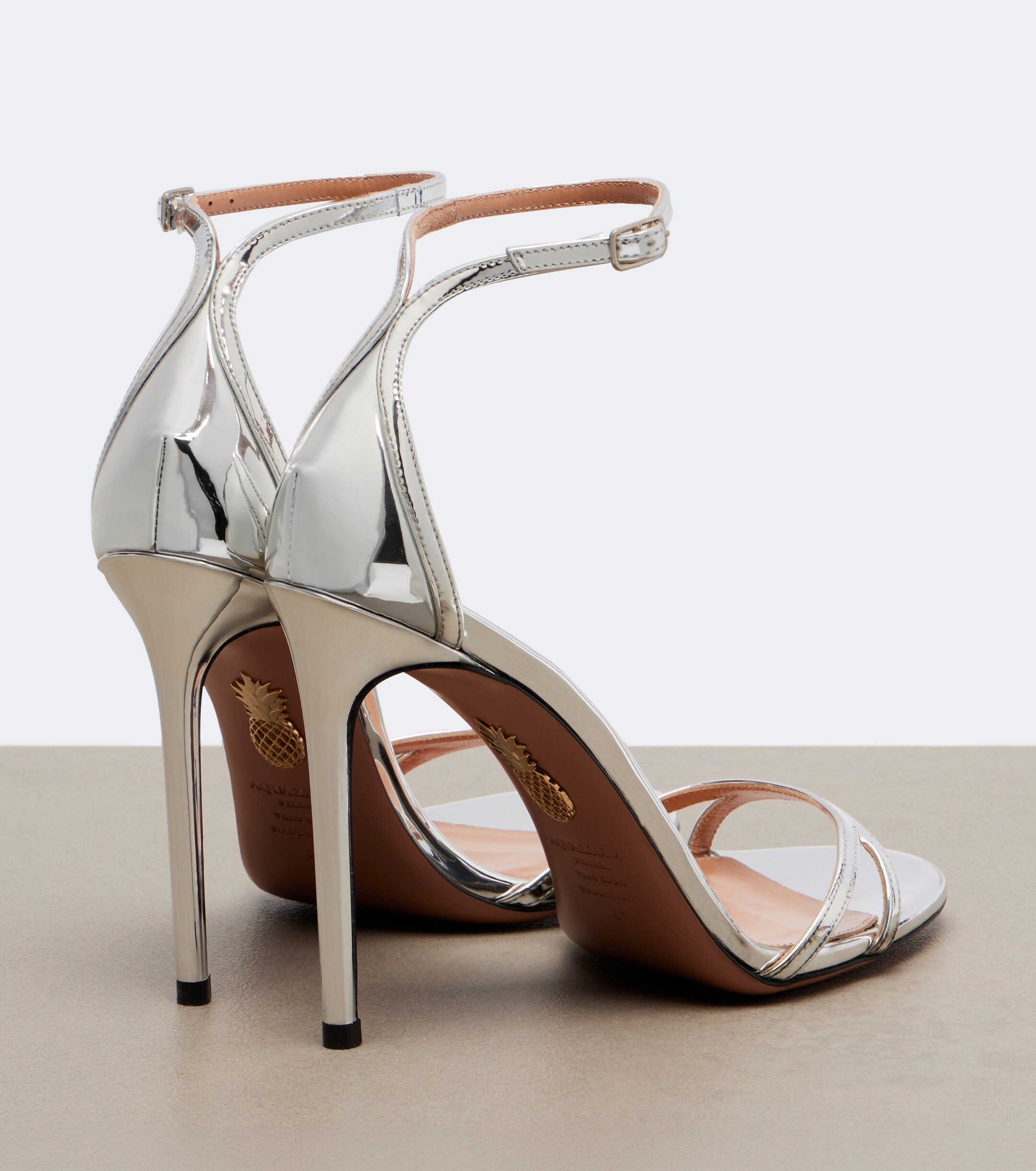 AQUAZZURA Aquazzura Nuda mirrored leather sandals