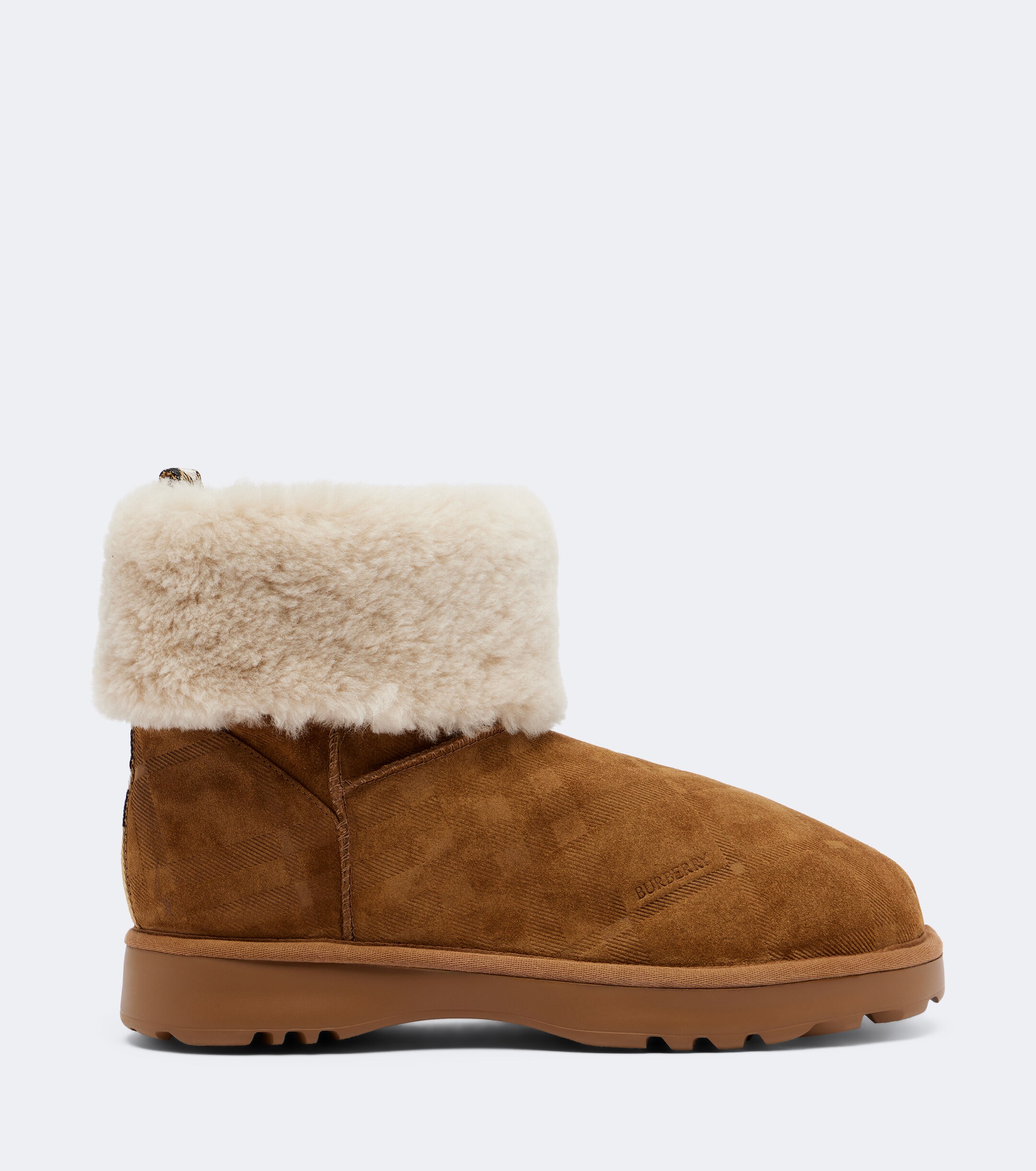 Burberry Burberry Shearling-lined suede ankle boots