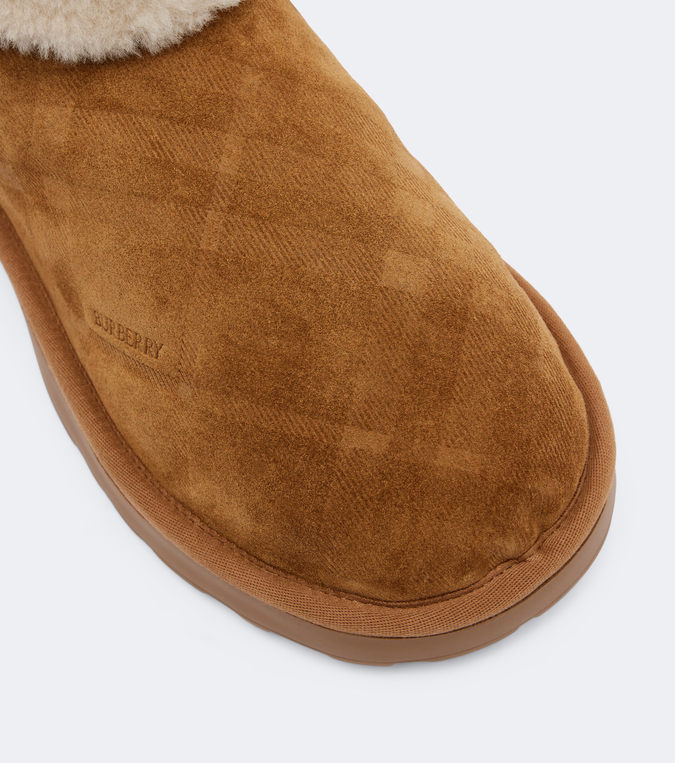 Burberry Burberry Shearling-lined suede ankle boots