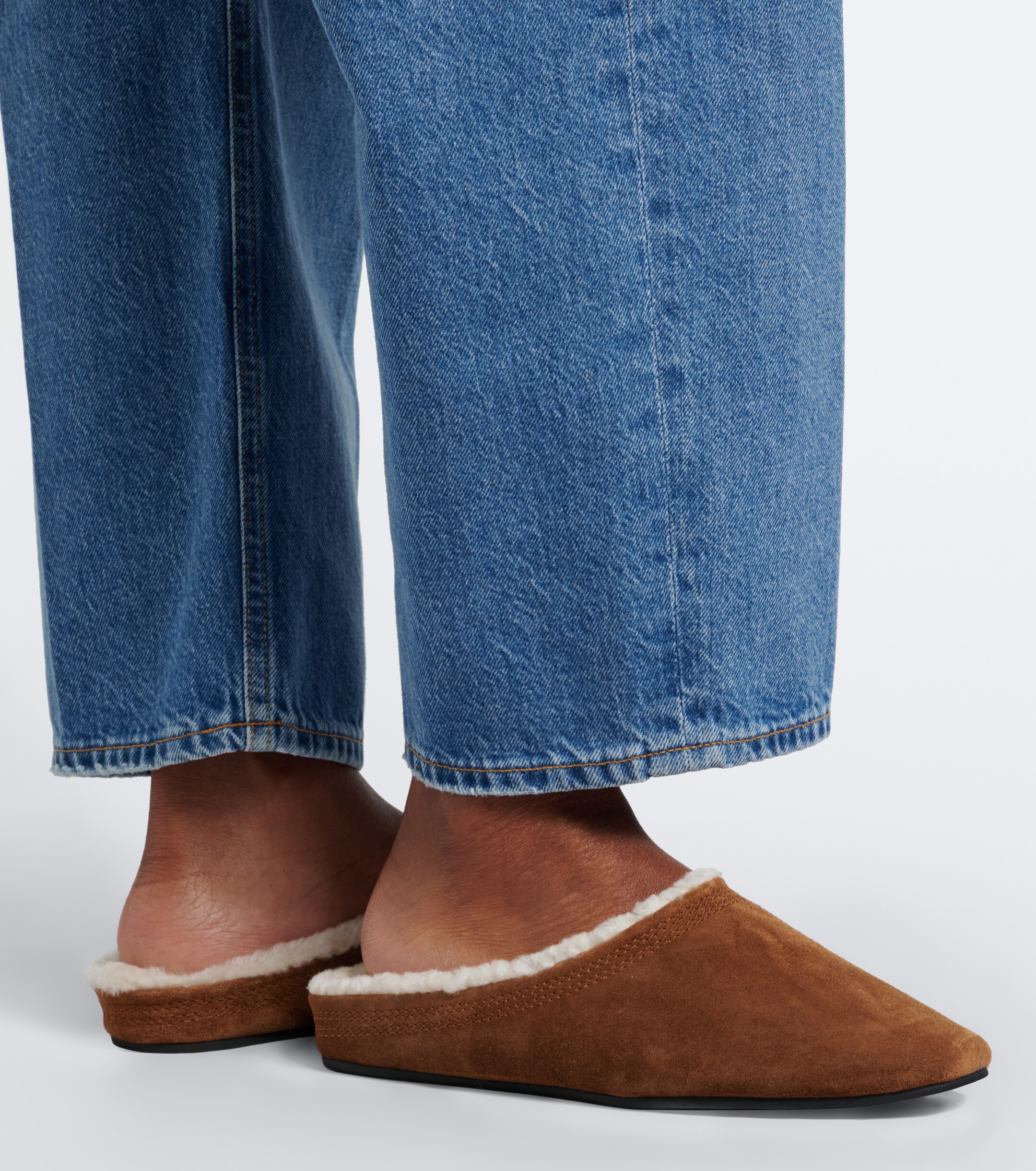 Veronica Beard Veronica Beard Narcisa shearling-lined suede mules