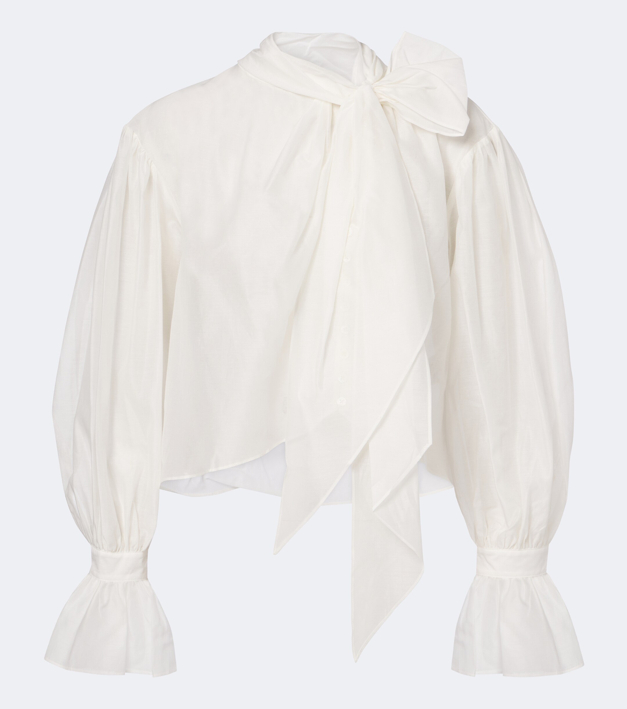 Polo Ralph Lauren Polo Ralph Lauren Tie-detail cotton and silk organdy blouse