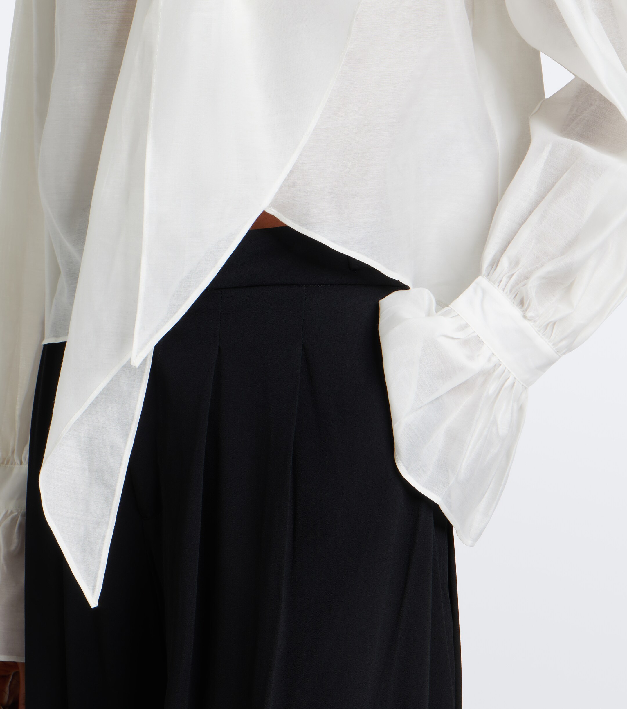 Polo Ralph Lauren Polo Ralph Lauren Tie-detail cotton and silk organdy blouse